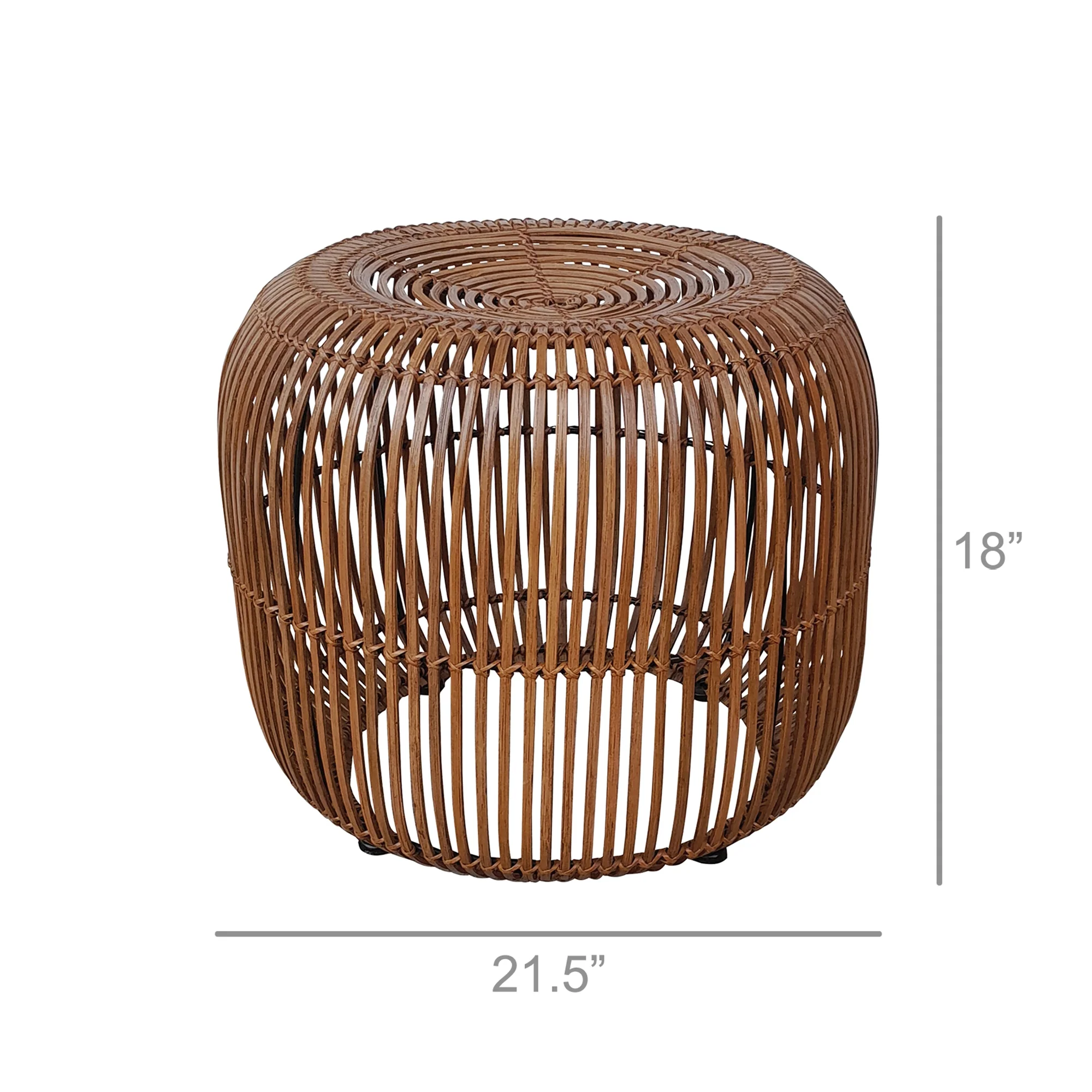 Estrada Stool, Iron & Rattan By HomArt - Image 2