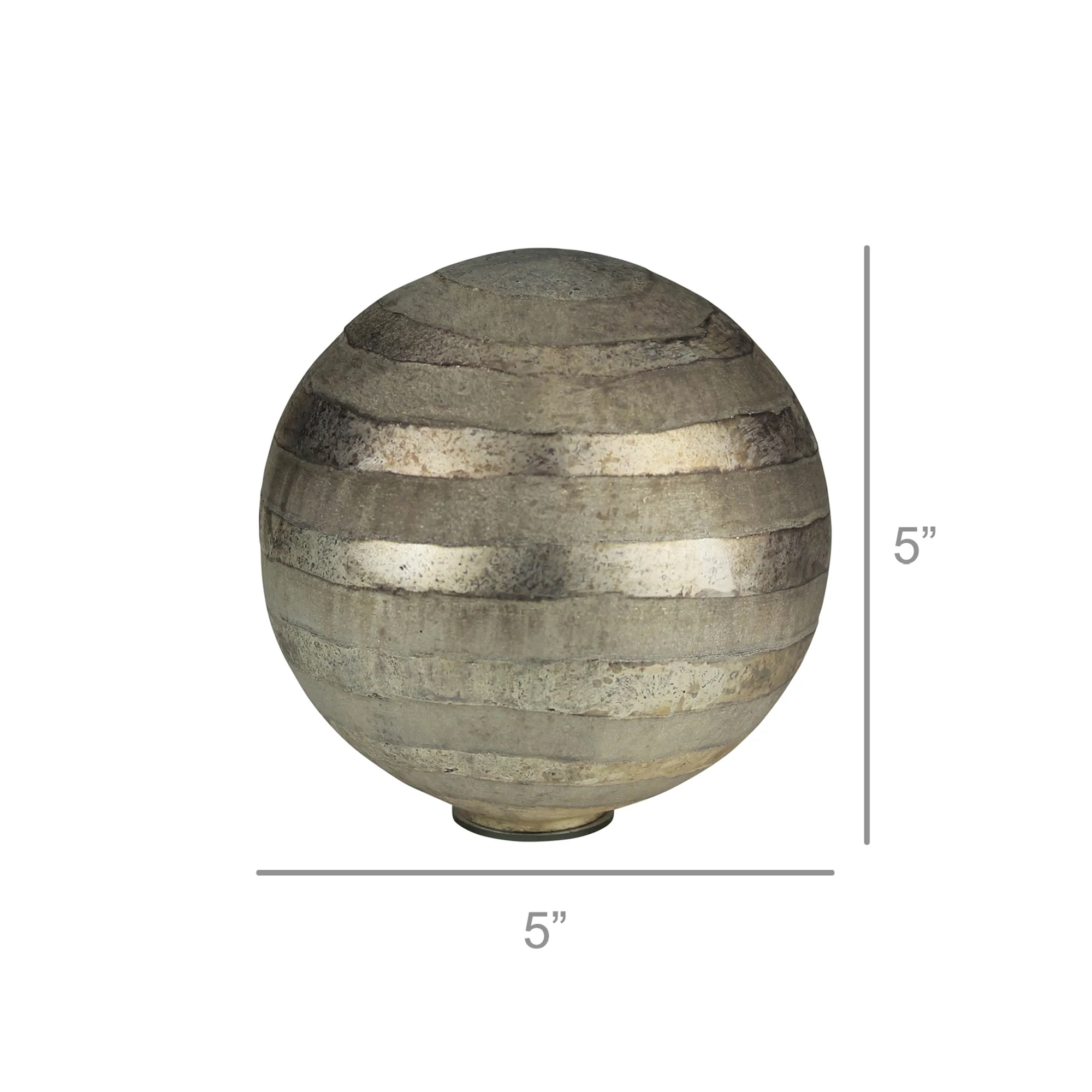 Etched Sphere, Glass Set Of 2 By HomArt - Image 2