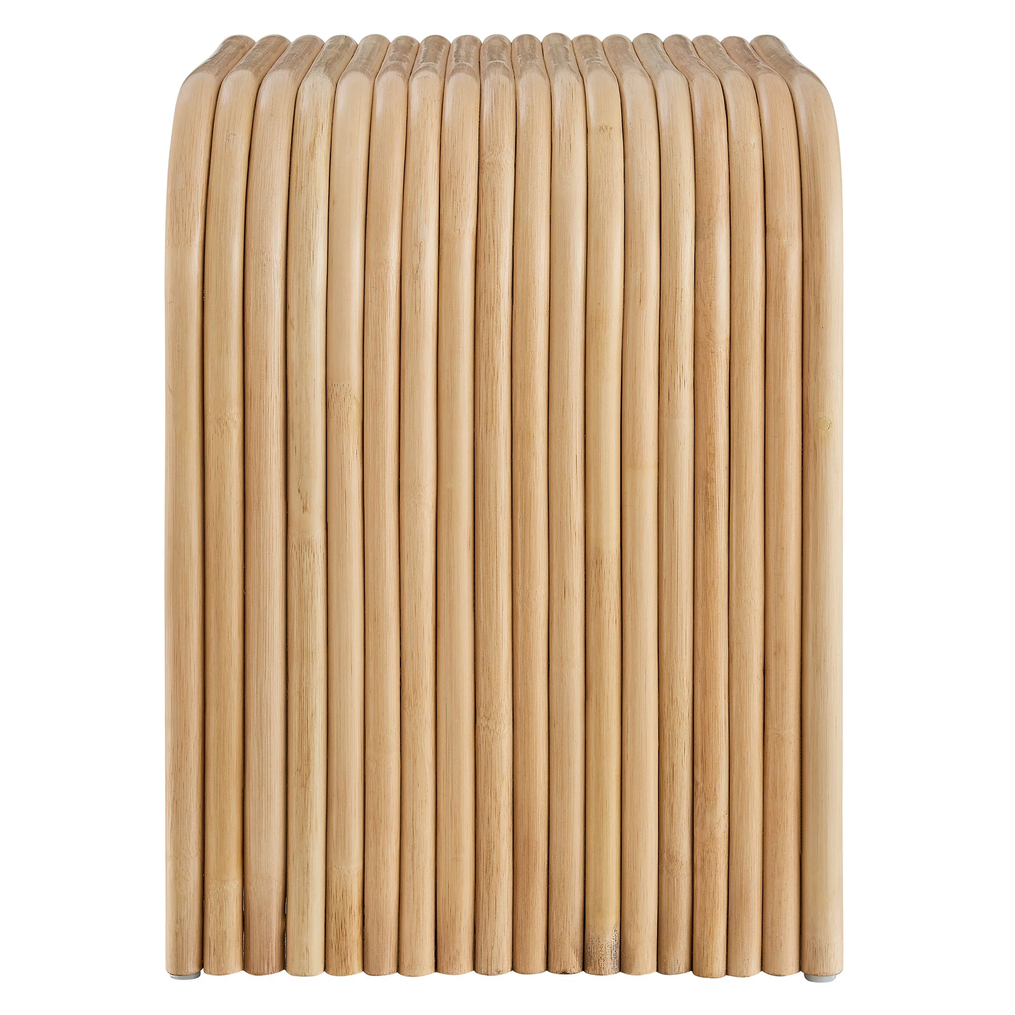 Eve Curved Natural Rattan Side Table by Modway - Image 11
