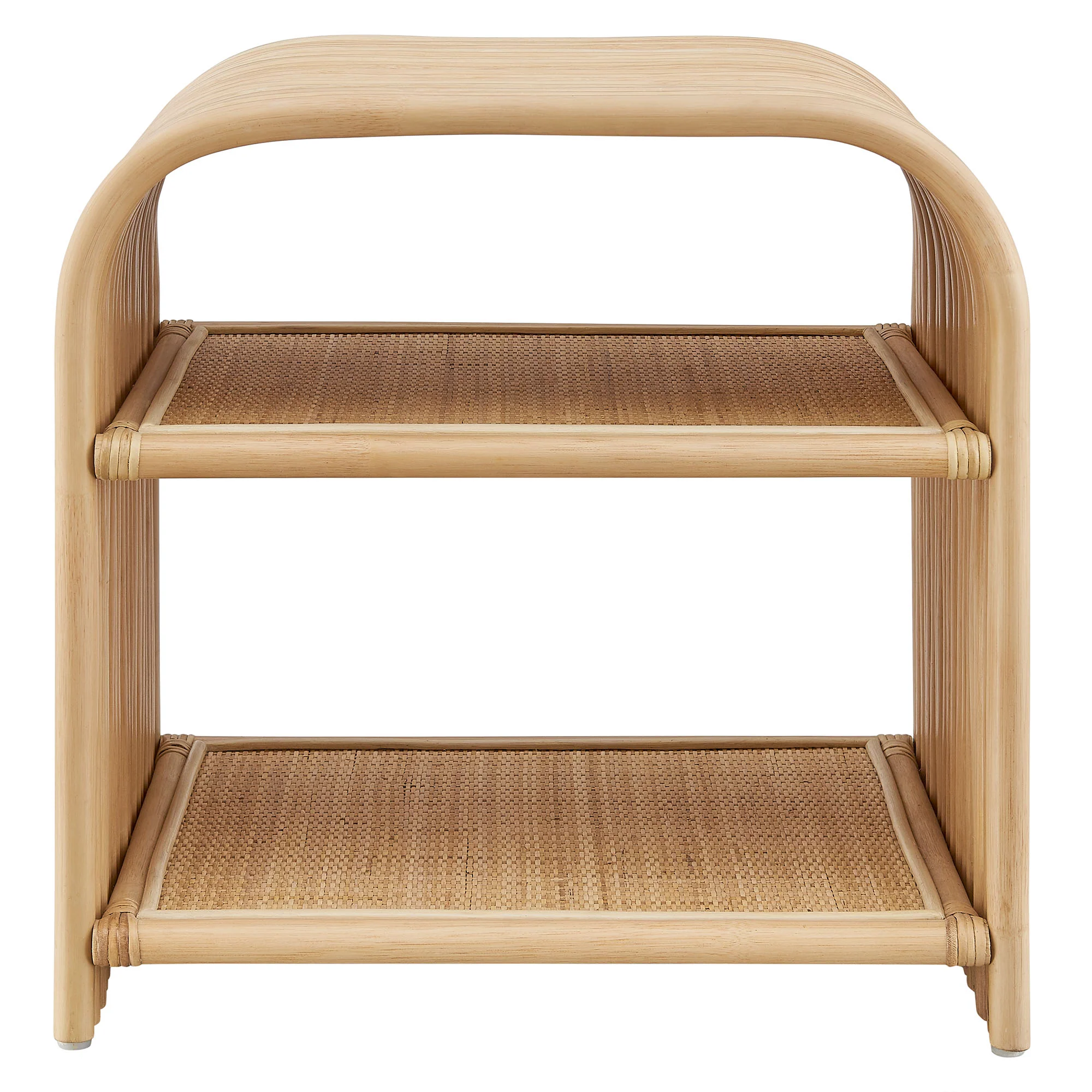 Eve Curved Natural Rattan Side Table by Modway - Image 12