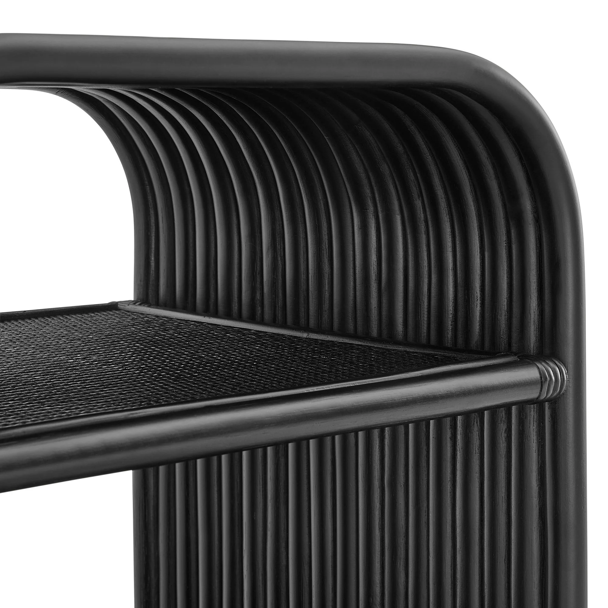 Eve Curved Natural Rattan Side Table by Modway - Image 6