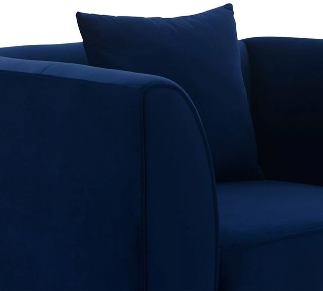 Everest 2 Piece Blue Fabric Upholstered Sofa & Chair Set By Armen Living - Image 5