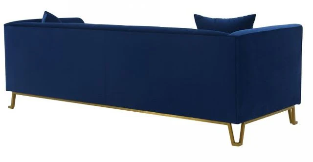 Everest 2 Piece Blue Fabric Upholstered Sofa & Chair Set By Armen Living - Image 7