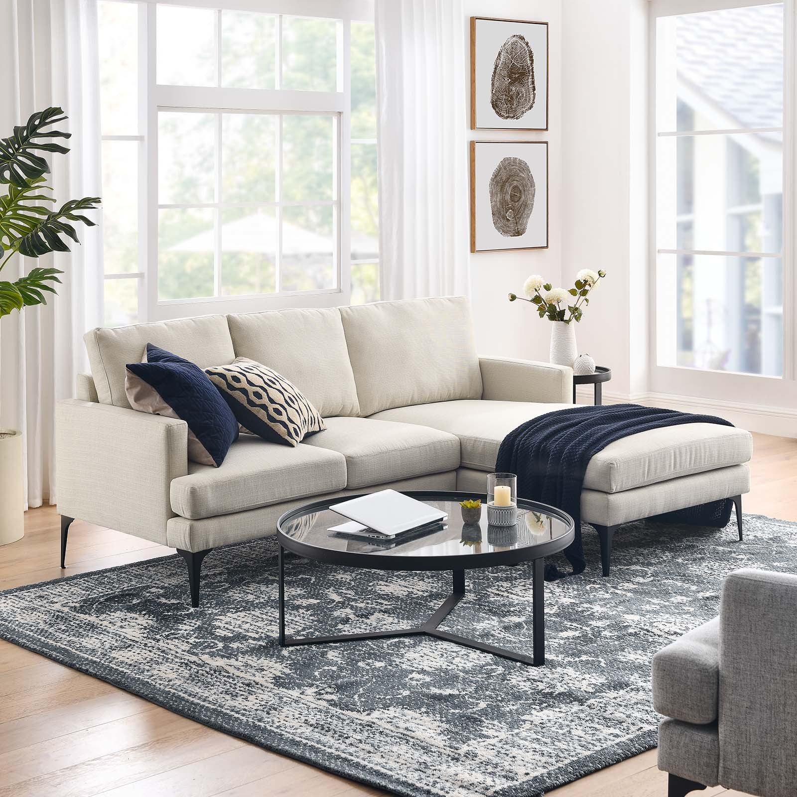 Evermore Right-Facing Upholstered Fabric Sectional Sofa By Modway - EEI-6012 - Image 16