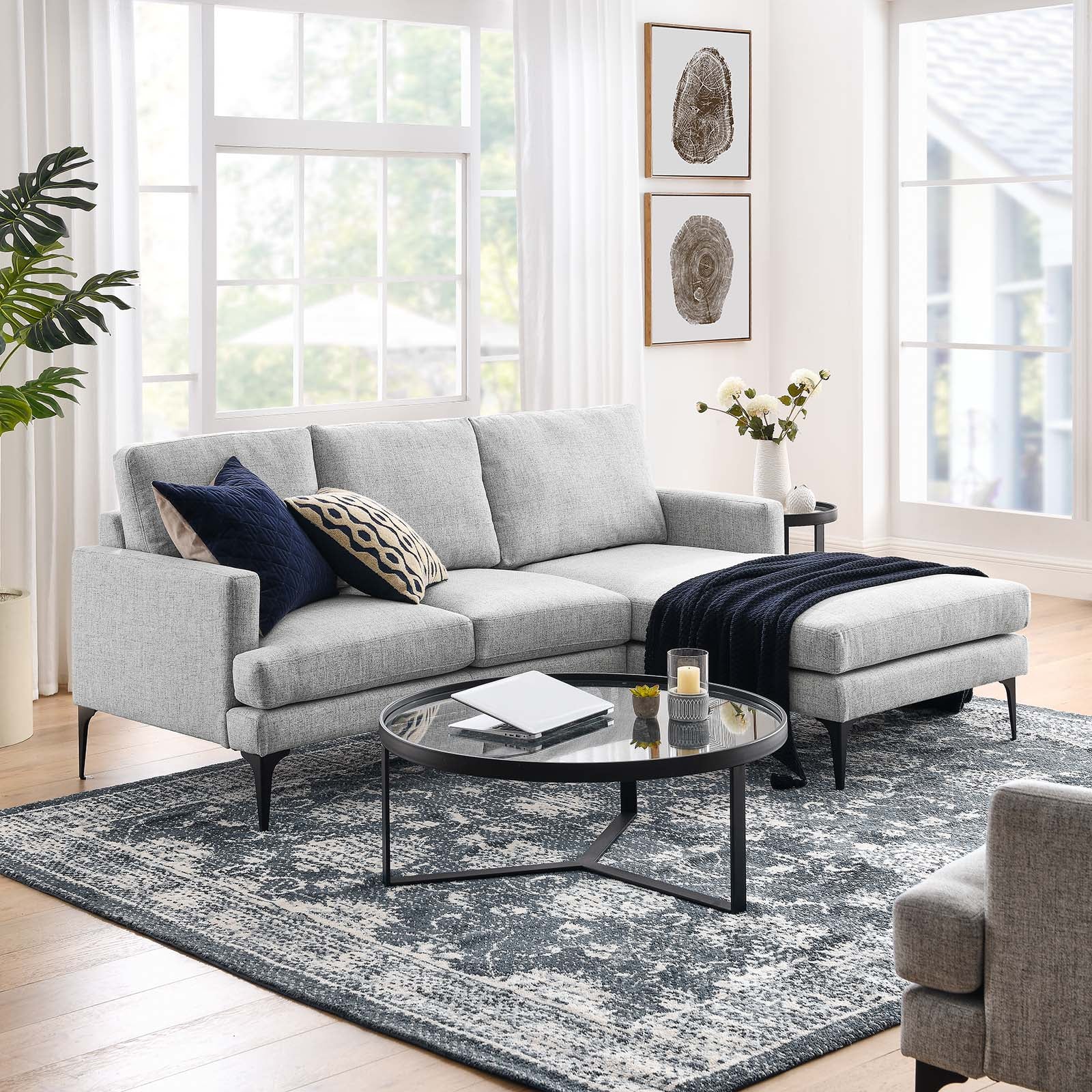 Evermore Right-Facing Upholstered Fabric Sectional Sofa By Modway - EEI-6012 - Image 32