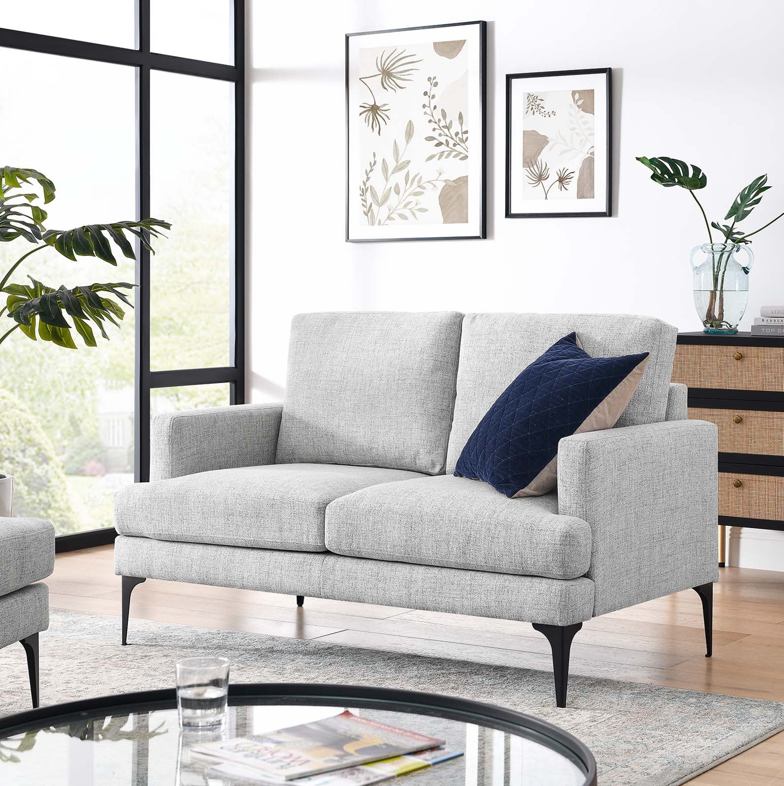 Evermore Upholstered Fabric Loveseat By Modway - EEI-6006 - Image 32