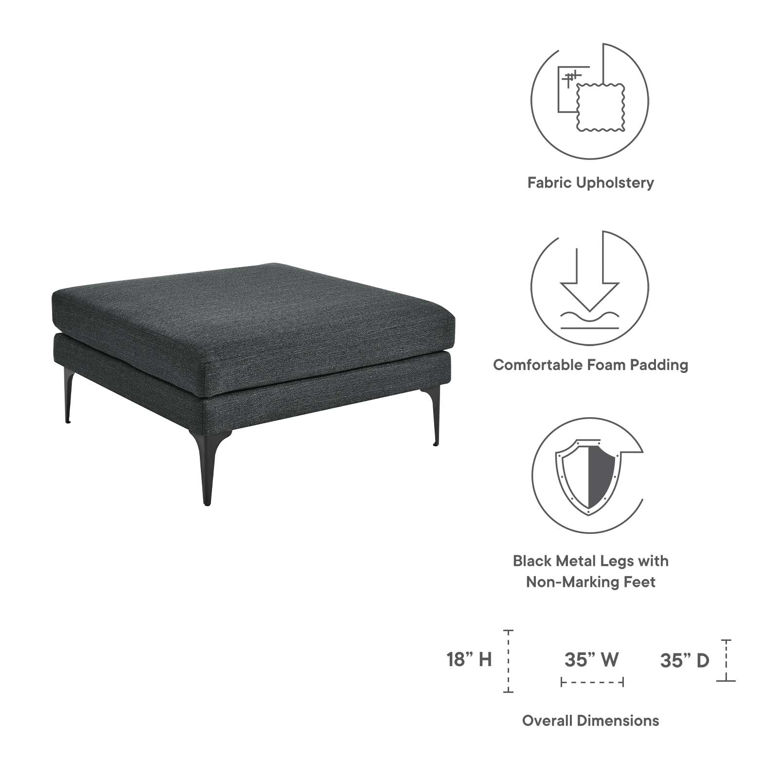 Evermore Upholstered Fabric Ottoman By Modway - EEI-6015 - Image 16