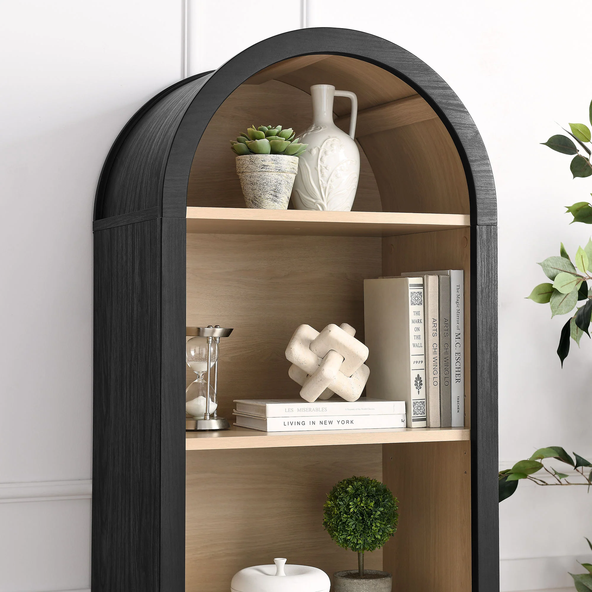 Evie Arched Narrow Bookcase Display Cabinet by Modway - Image 6
