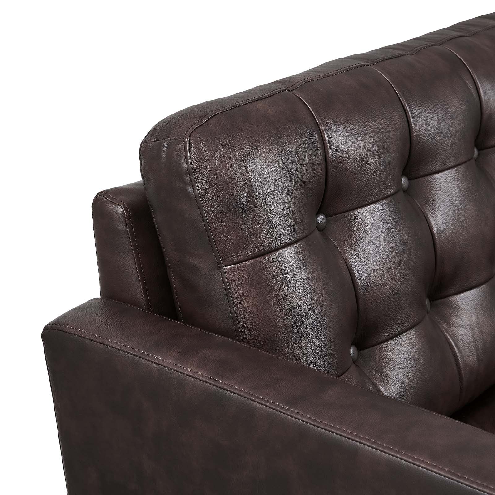 Exalt Tufted Vegan Leather Loveseat By Modway - EEI-6100 - Image 6