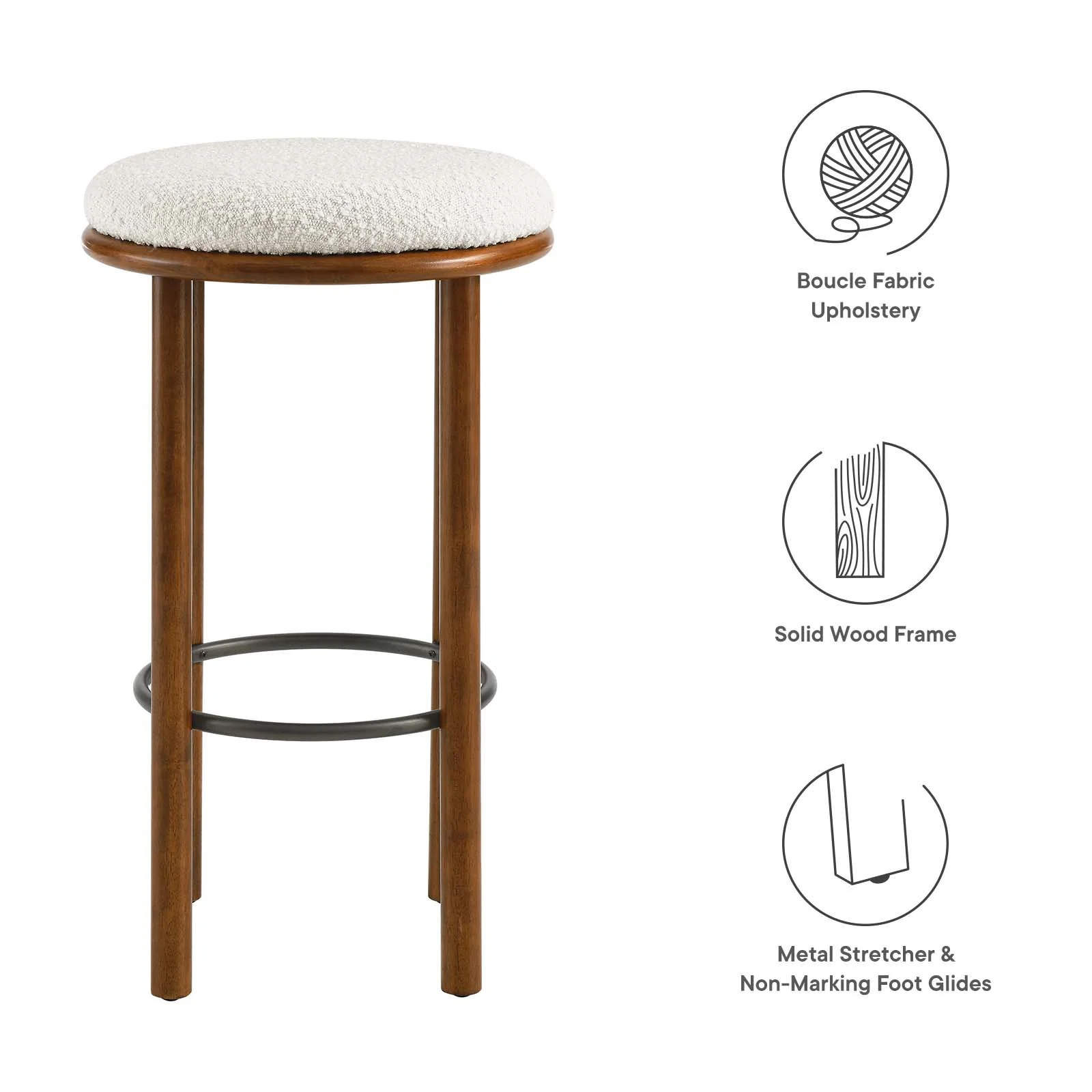 Fable Boucle Fabric Bar Stools - Set of 2 By Modway - EEI-6819 - Image 21