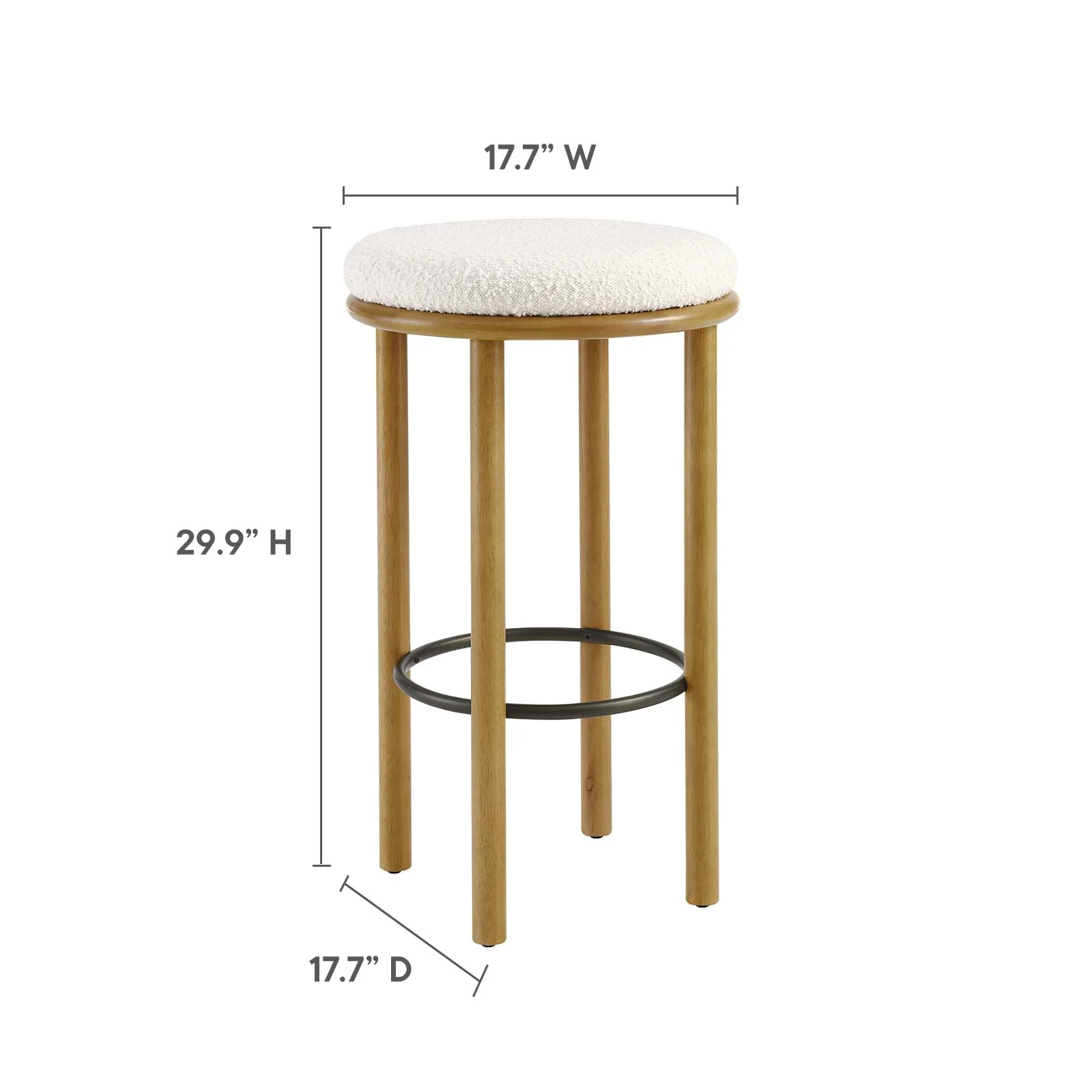 Fable Boucle Fabric Bar Stools - Set of 2 By Modway - EEI-6819 - Image 7