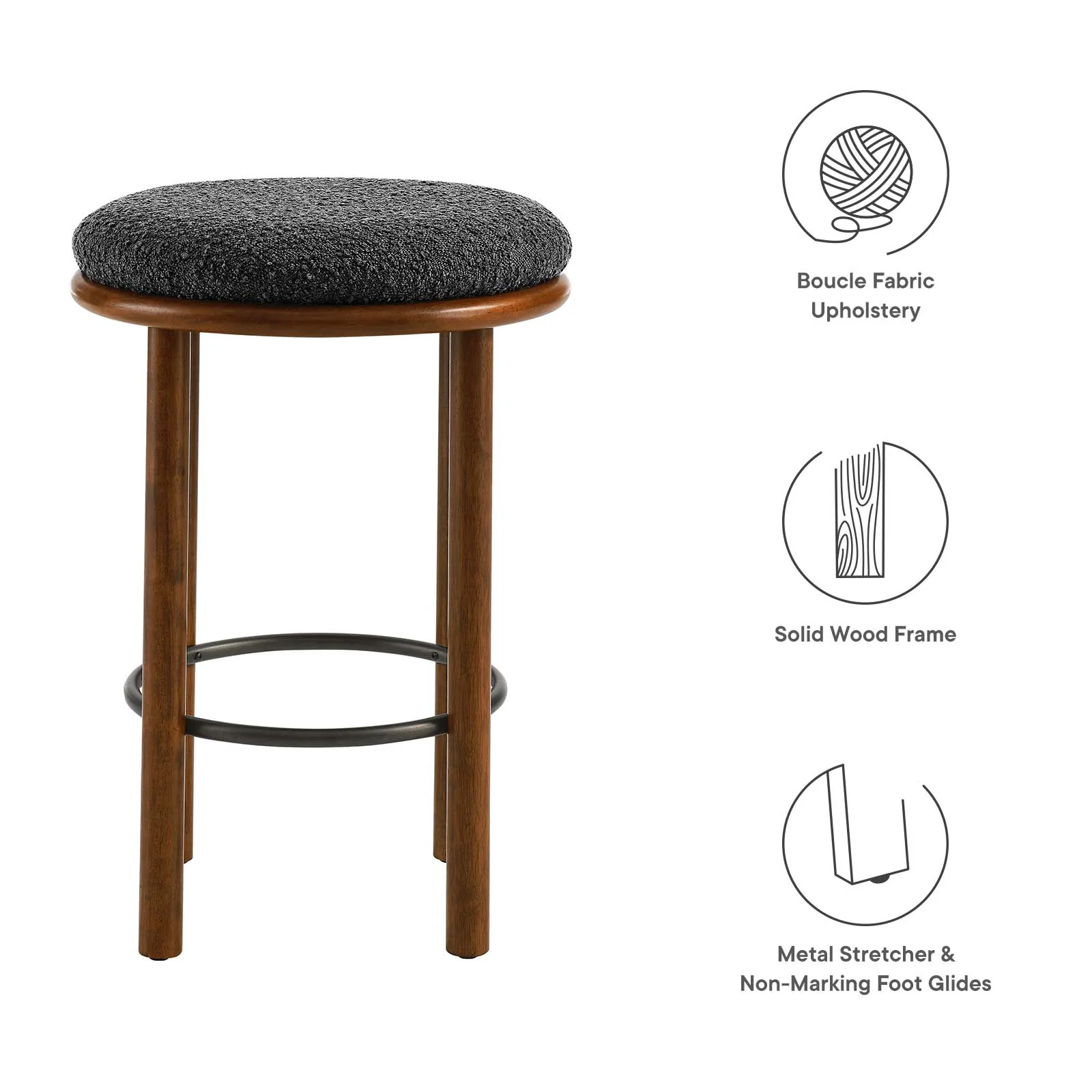 Fable Boucle Fabric Counter Stools - Set of 2 By Modway - EEI-6818 - Image 13