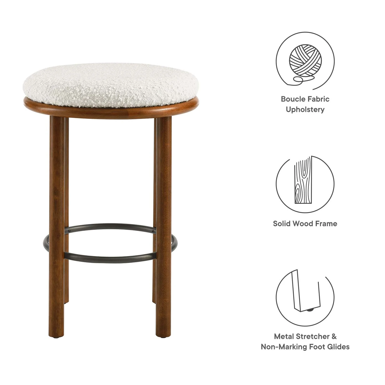 Fable Boucle Fabric Counter Stools - Set of 2 By Modway - EEI-6818 - Image 21