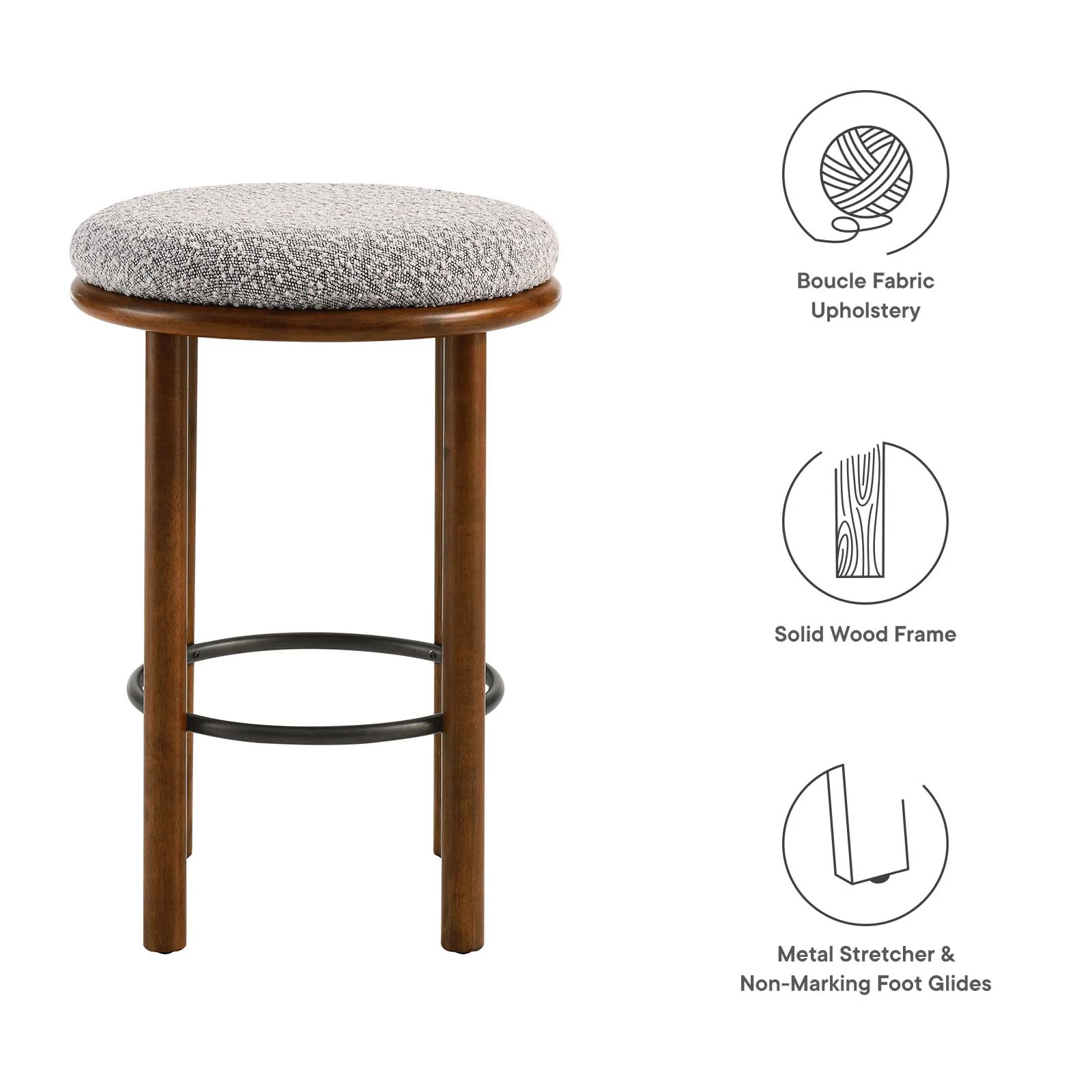 Fable Boucle Fabric Counter Stools - Set of 2 By Modway - EEI-6818 - Image 29
