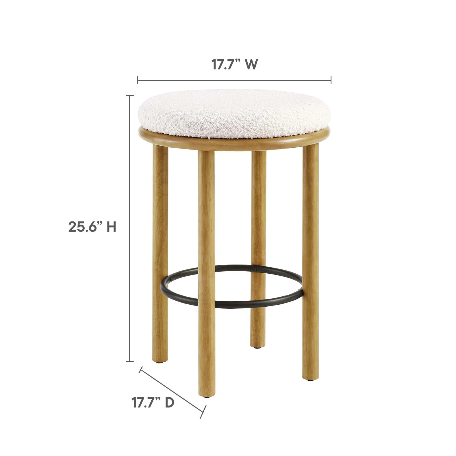 Fable Boucle Fabric Counter Stools - Set of 2 By Modway - EEI-6818 - Image 7