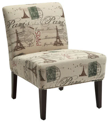 Fabric And Espresso Accent Chair By Homeroots - 285786 - Image 2