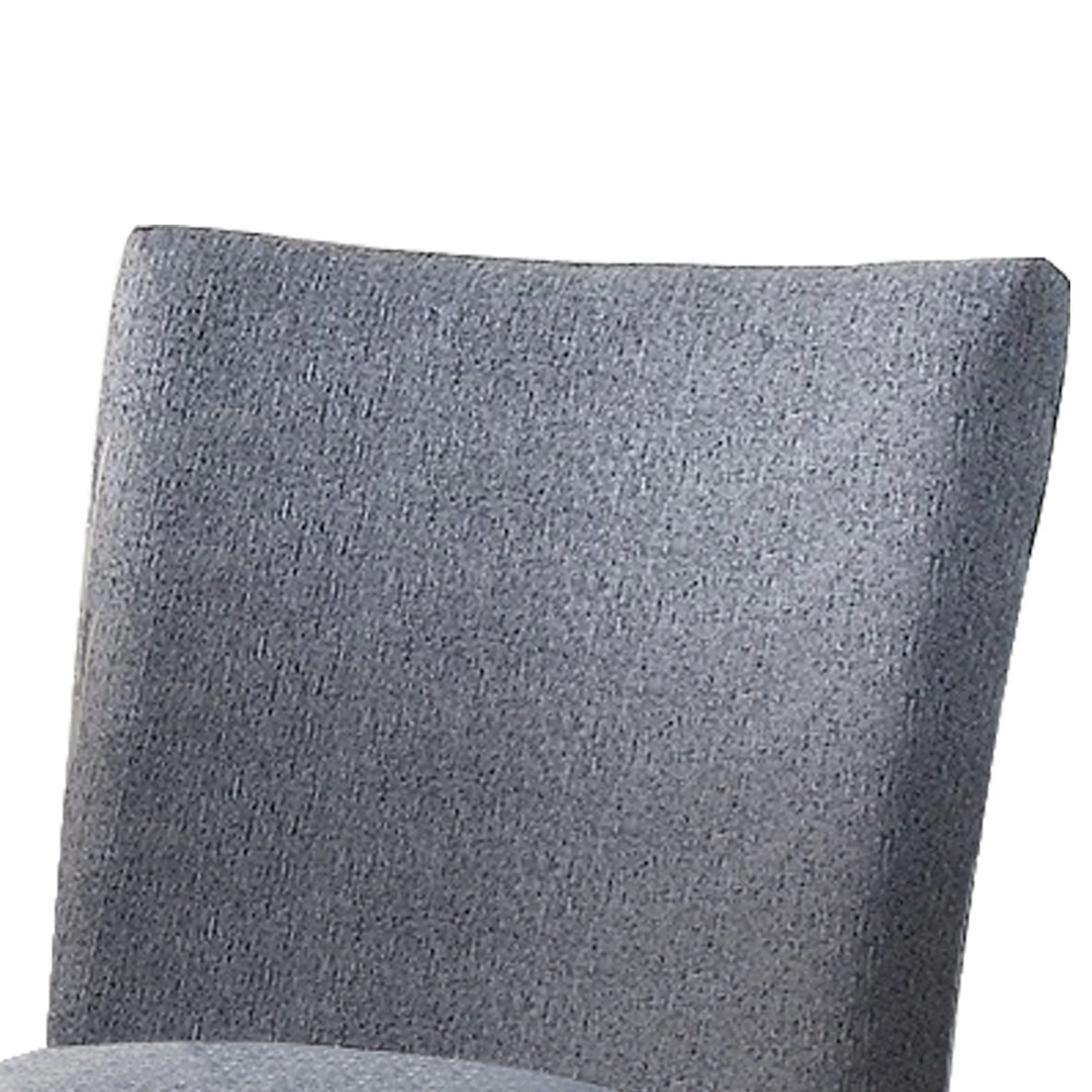 Fabric Counter Height Chairs With Curved Back, Set Of 2, Blue And Brown By Benzara - Image 2
