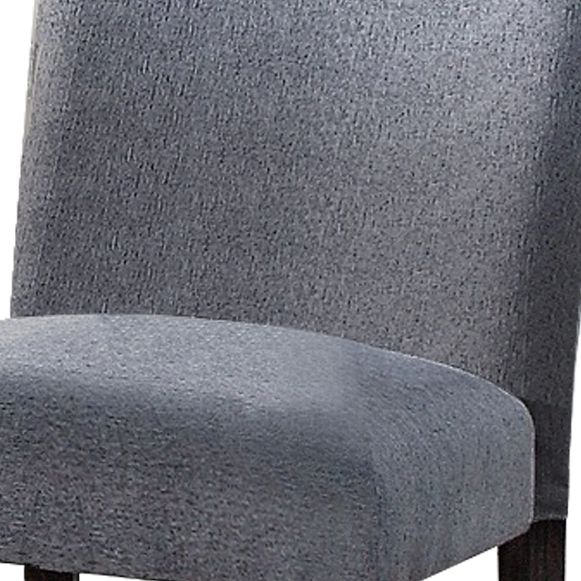 Fabric Counter Height Chairs With Curved Back, Set Of 2, Blue And Brown By Benzara - Image 3