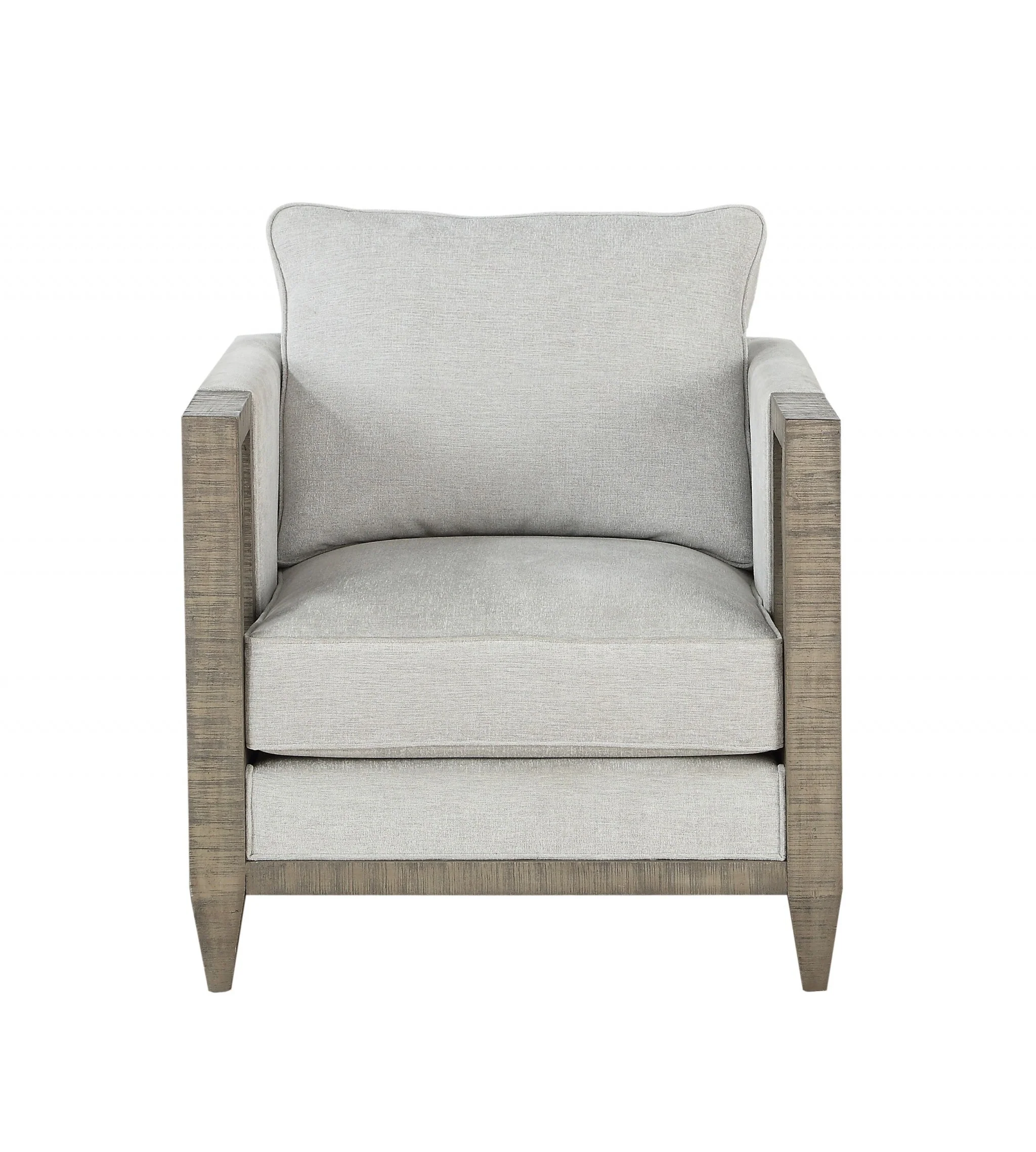 Fabric Salvaged Natural Upholstery Wood Leg Chair By Homeroots - Image 3