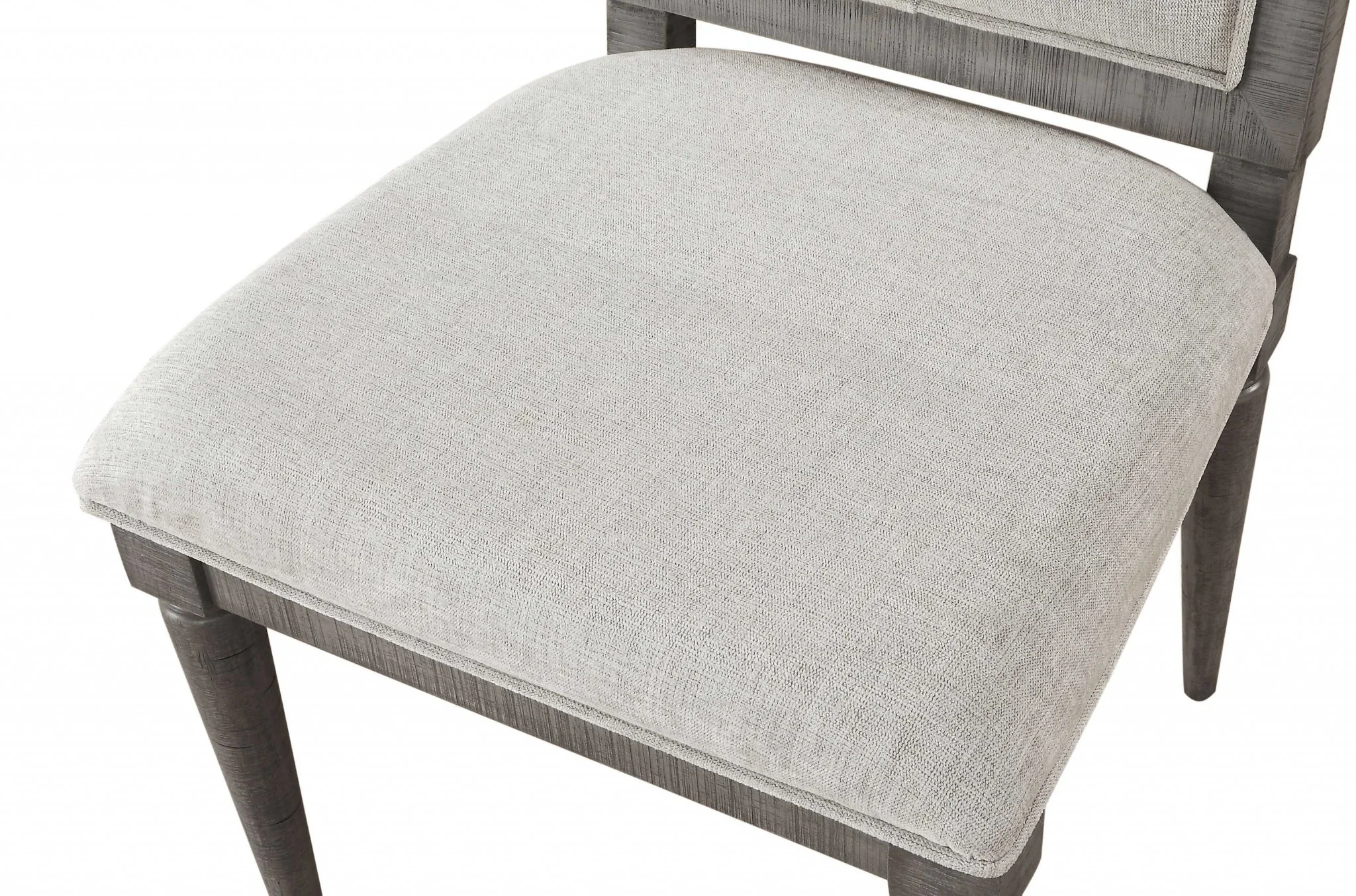 Fabric Salvaged Natural Wood Upholstered Seat Side Chair Set By Homeroots - Image 2