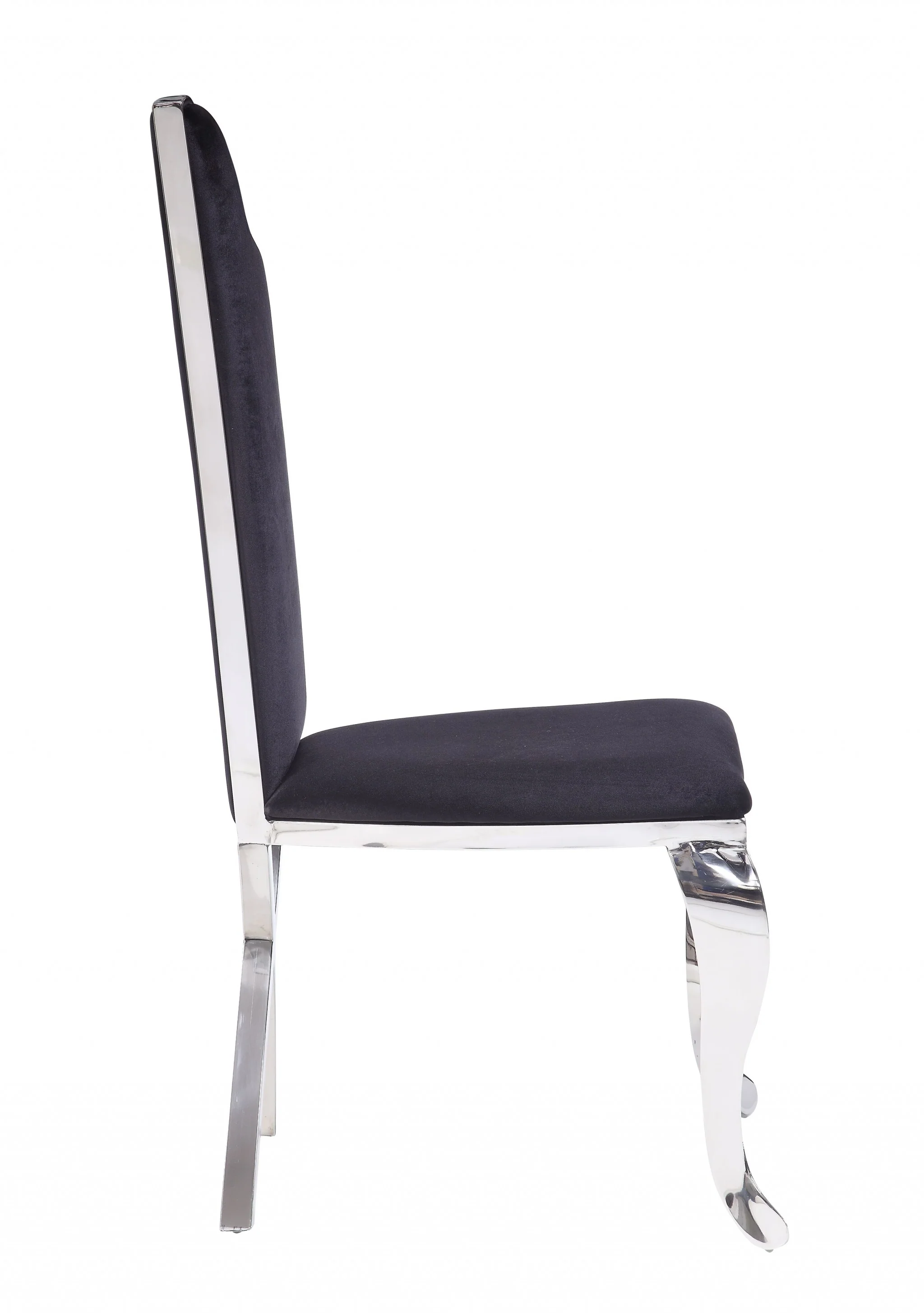 Fabric Stainless Steel Upholstered Seat Side Chair Set By Homeroots - 347321 - Image 3