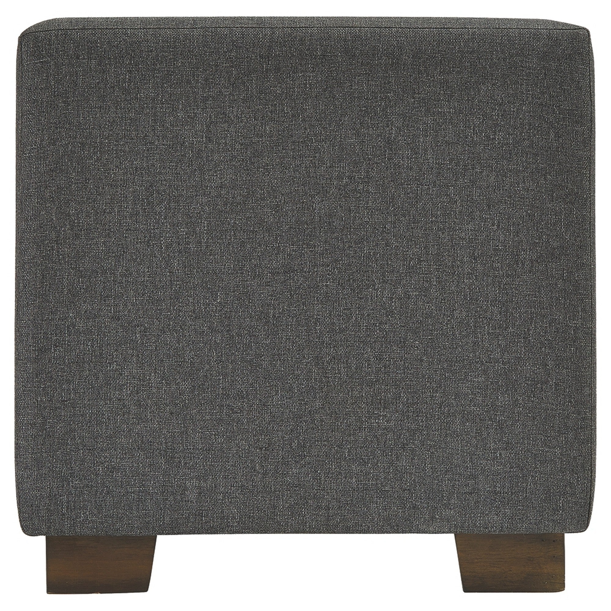 Fabric Tufted Seat Storage Bench With Block Feet Dark Gray By Benzara - Image 3