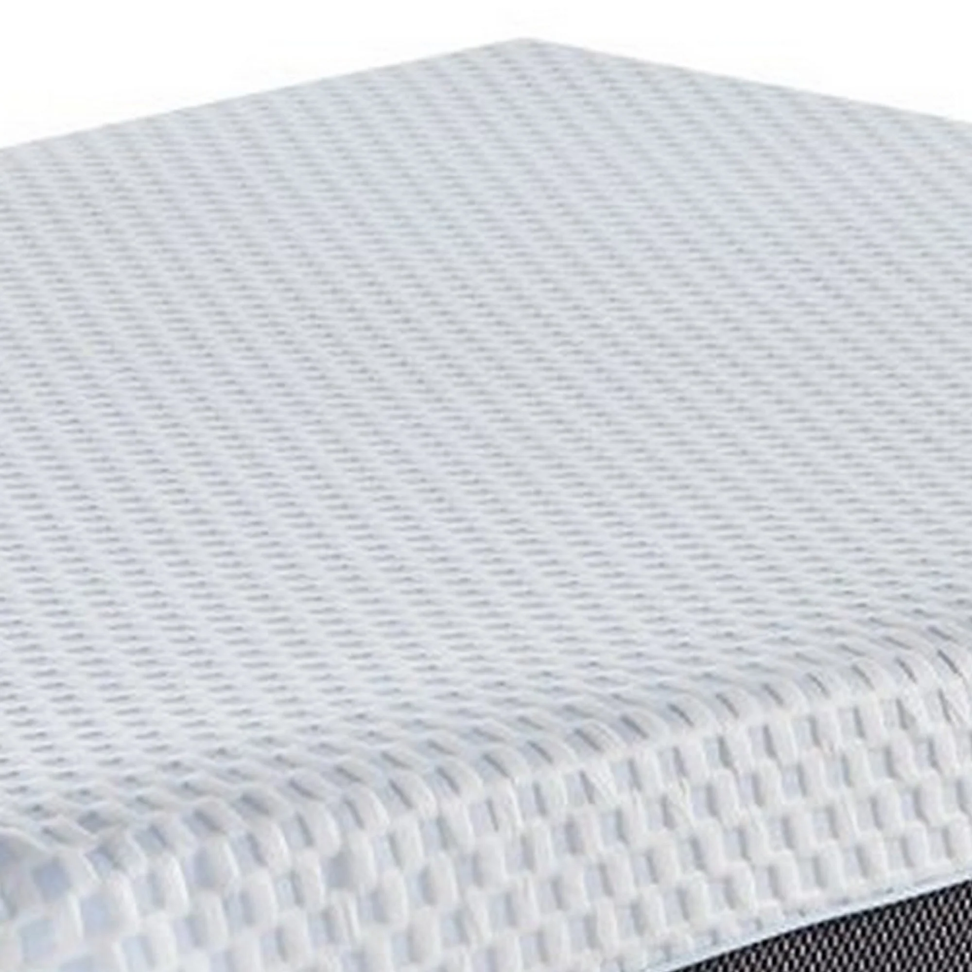 Fabric Upholstered Memory Foam California King Mattress, Black and White By Benzara - Image 5