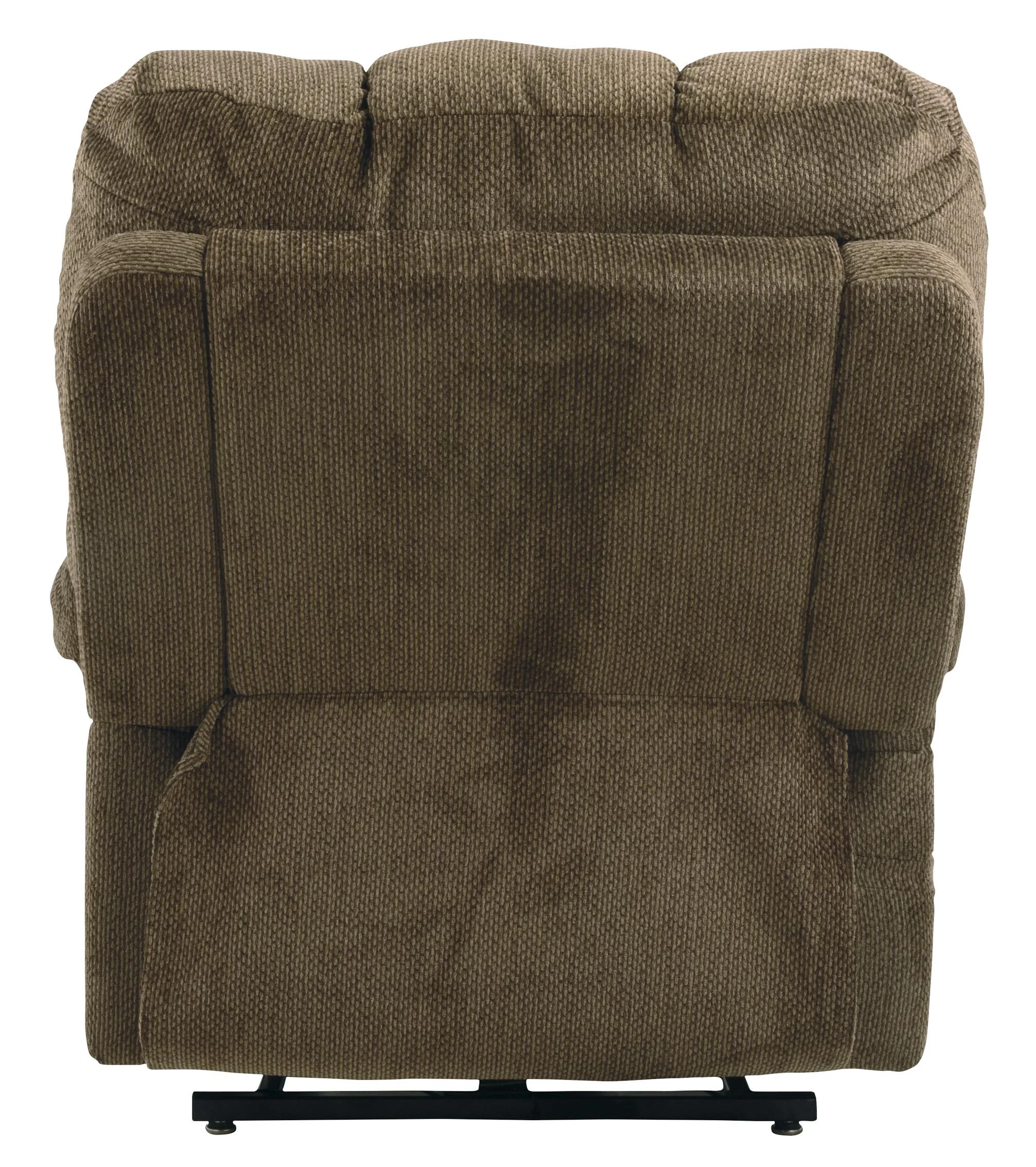 Fabric Upholstered Metal Frame Power Lift Recliner, Brown By Benzara - Image 2