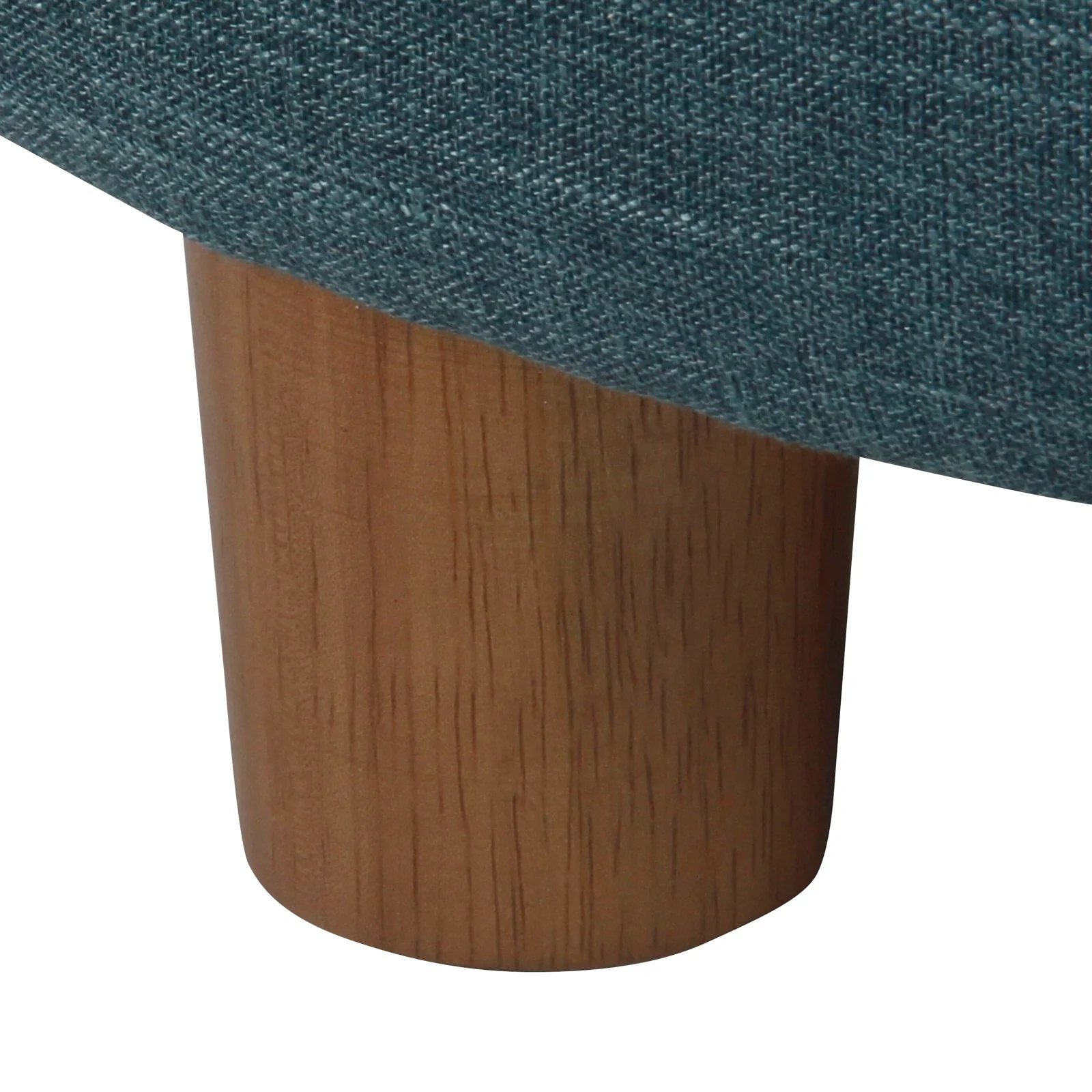 Fabric Upholstered Wooden Ottoman With Lift Off Lid Storage, Teal Blue By Benzara - Image 3