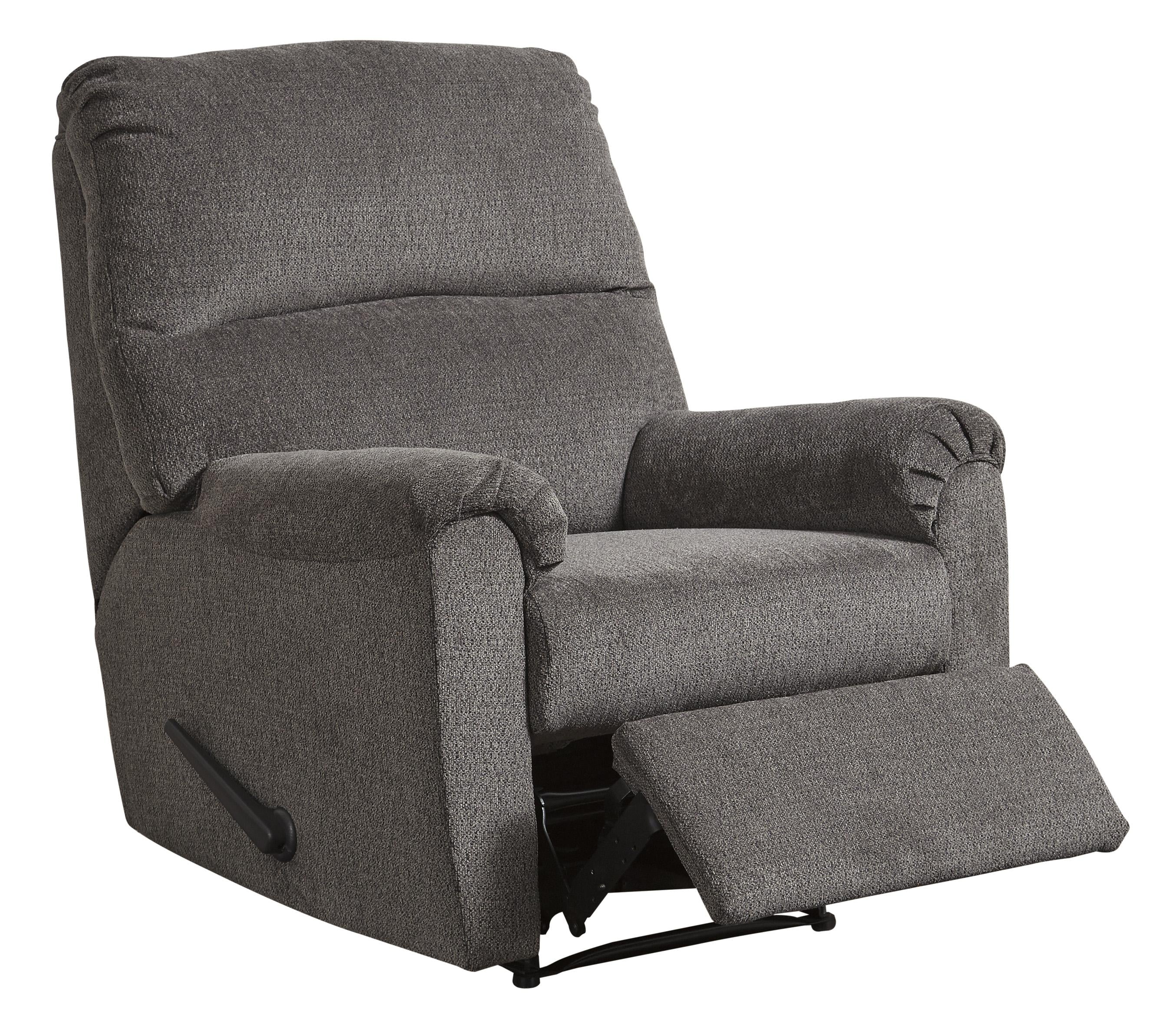 Fabric Upholstered Zero Wall Recliner With Pillow Top Armrests, Gray By Benzara - Image 5