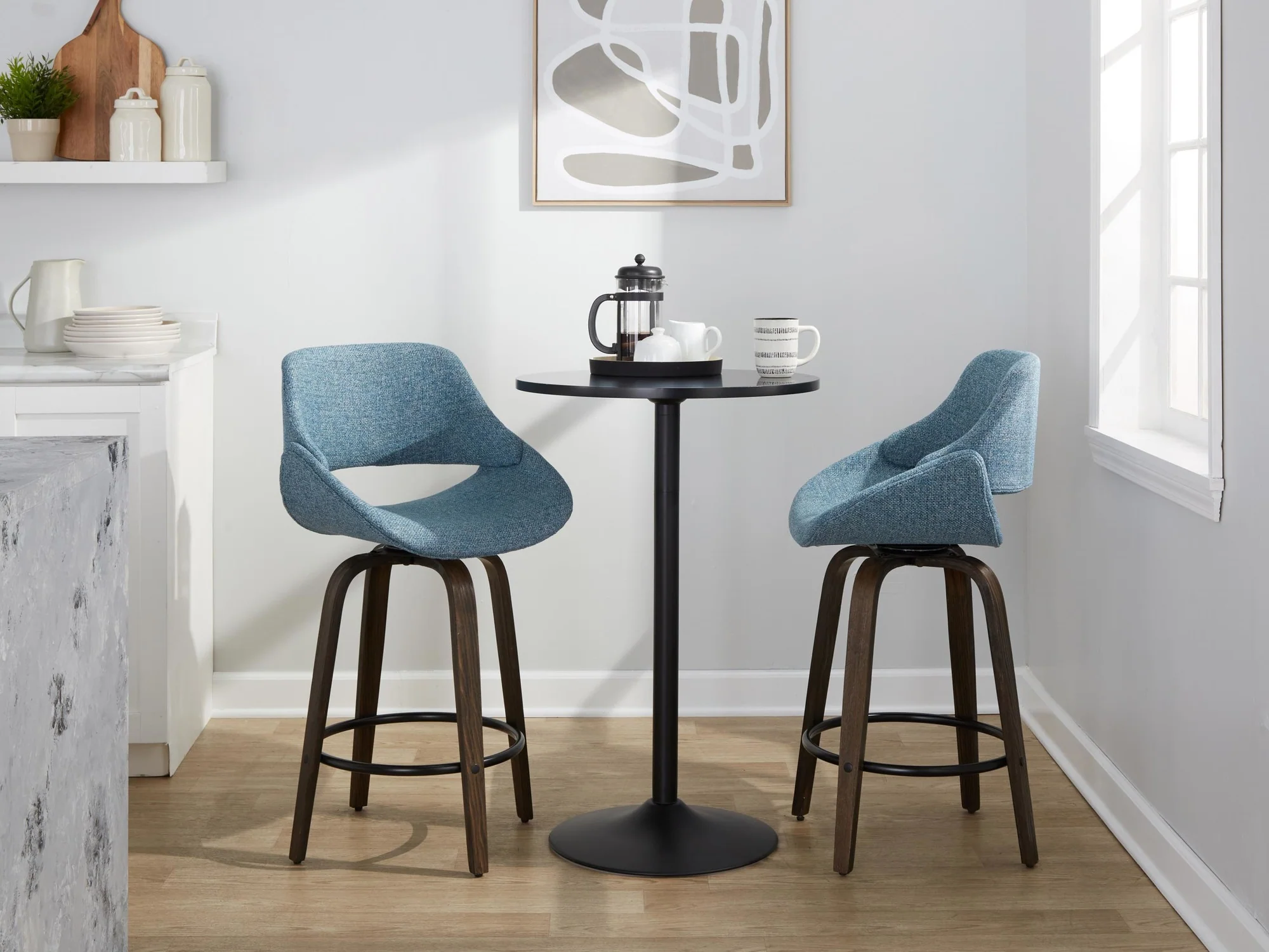 Fabrico 26" Fixed-Height Counter Stool - Set of 2 By LumiSource - B26-FBCOFB-GRTZQ2 BNBU2 - Image 3