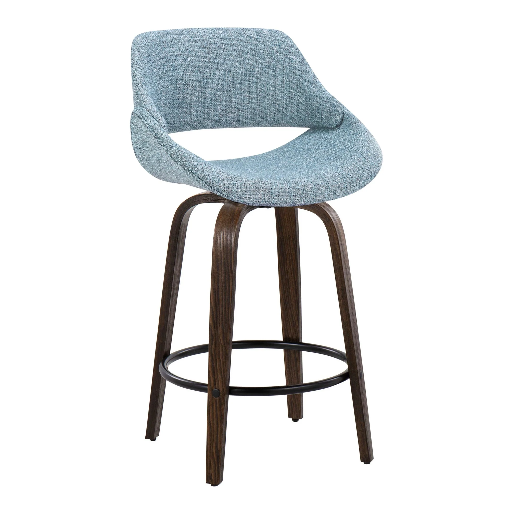 Fabrico 26" Fixed-Height Counter Stool - Set of 2 By LumiSource - B26-FBCOFB-GRTZQ2 BNBU2 - Image 6