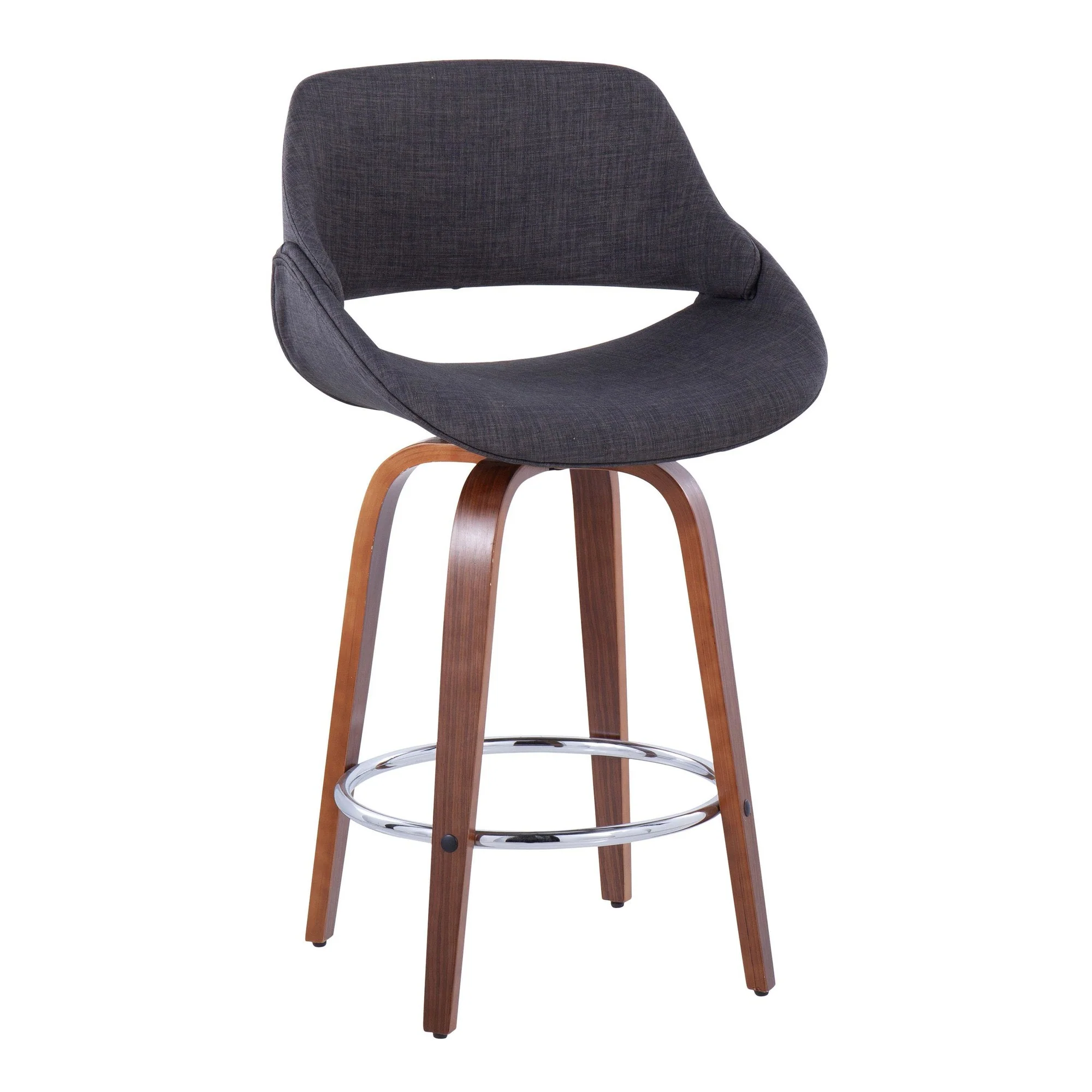 Fabrico 26" Fixed-Height Counter Stool - Set of 2 Gray Black By LumiSource - Image 12