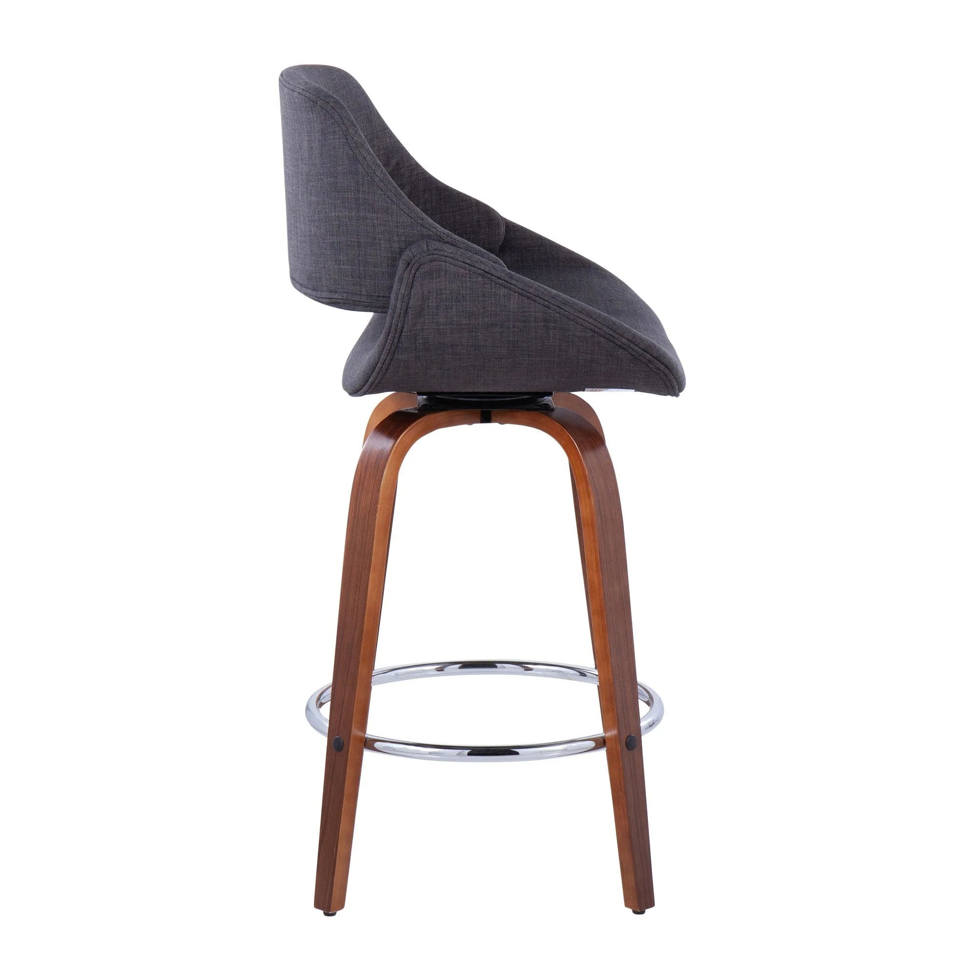 Fabrico 26" Fixed-Height Counter Stool - Set of 2 Gray Black By LumiSource - Image 13