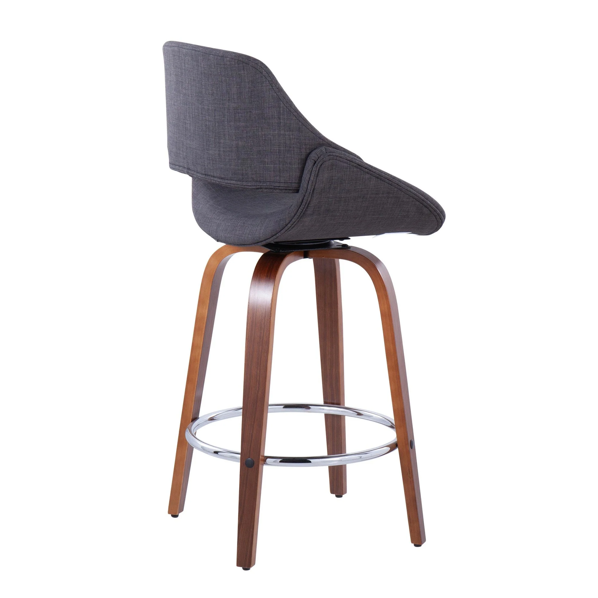 Fabrico 26" Fixed-Height Counter Stool - Set of 2 Gray Black By LumiSource - Image 14