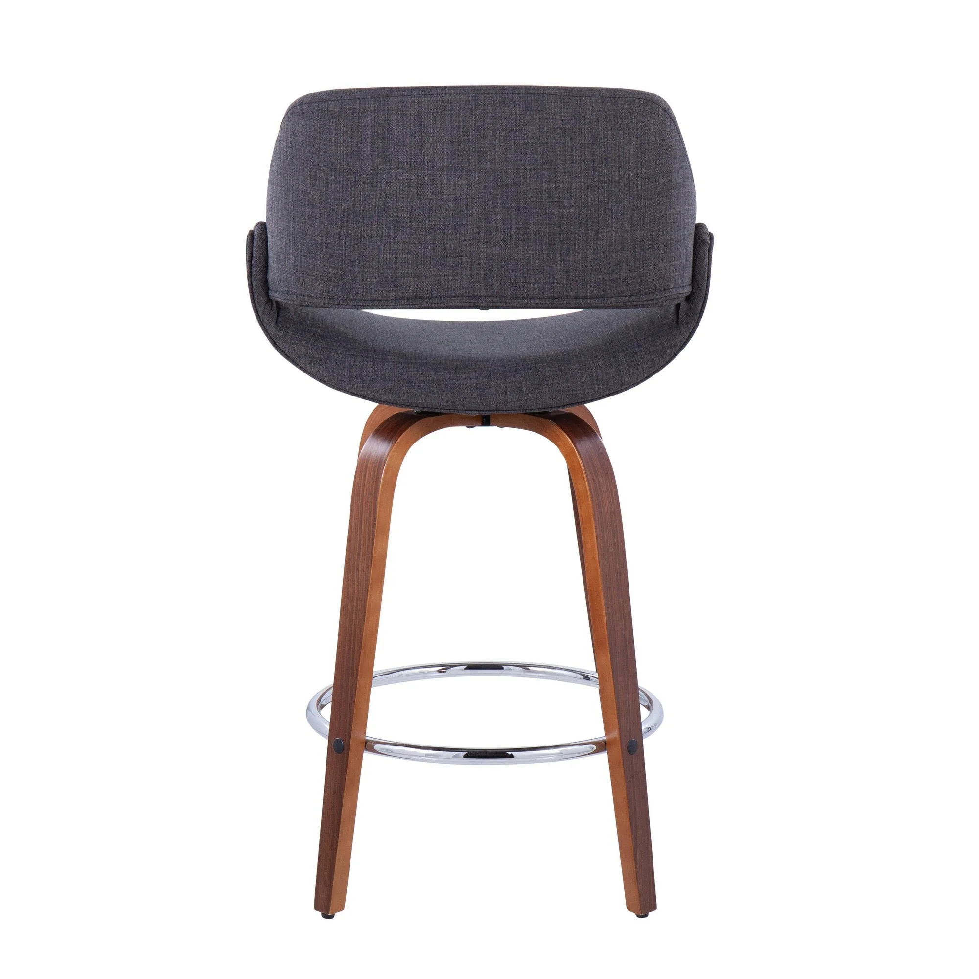 Fabrico 26" Fixed-Height Counter Stool - Set of 2 Gray Black By LumiSource - Image 15