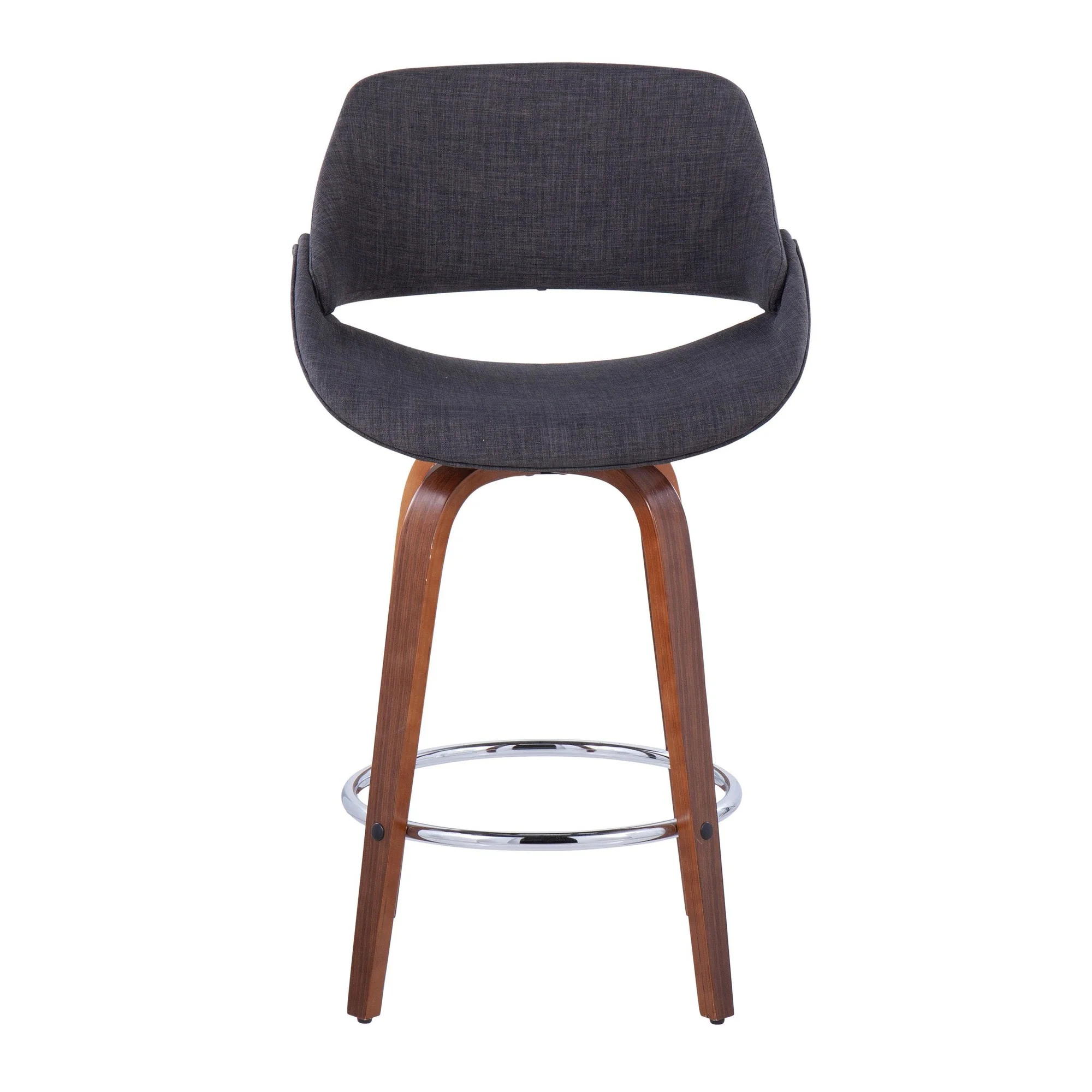 Fabrico 26" Fixed-Height Counter Stool - Set of 2 Gray Black By LumiSource - Image 16