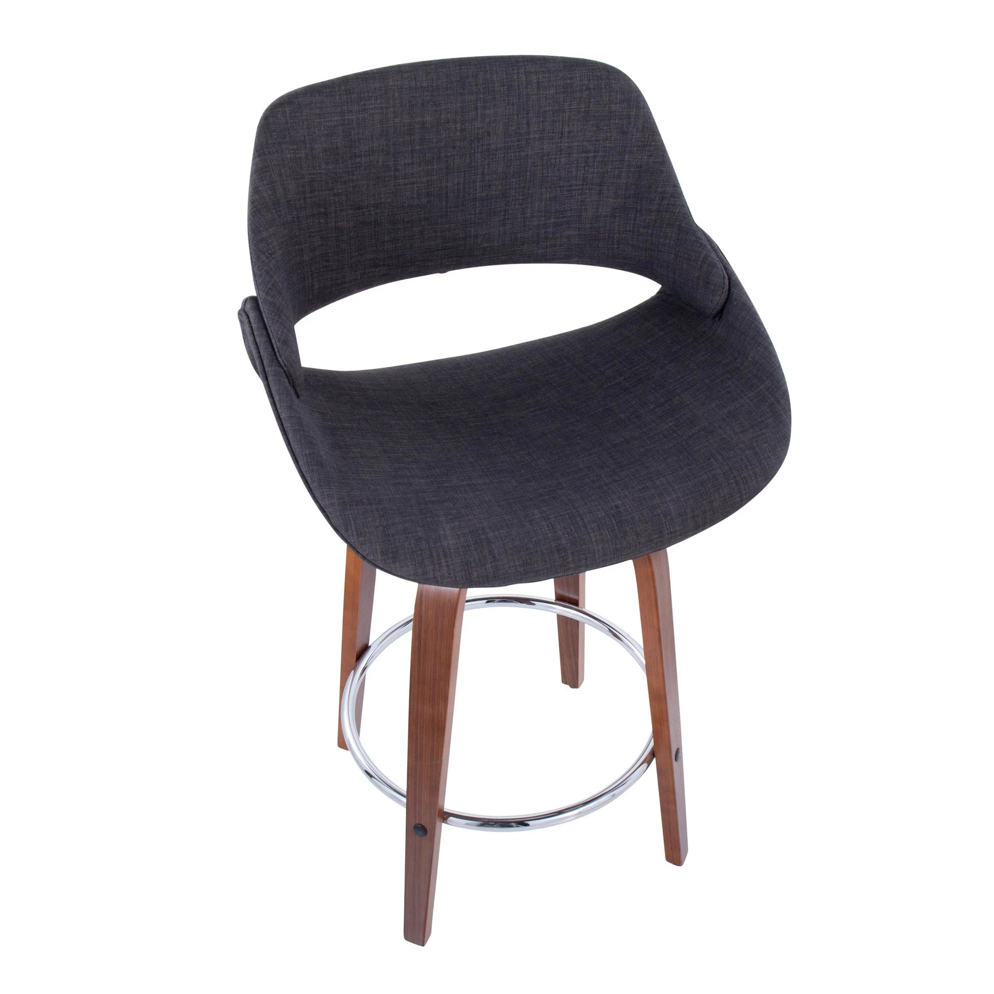 Fabrico 26" Fixed-Height Counter Stool - Set of 2 Gray Black By LumiSource - Image 17