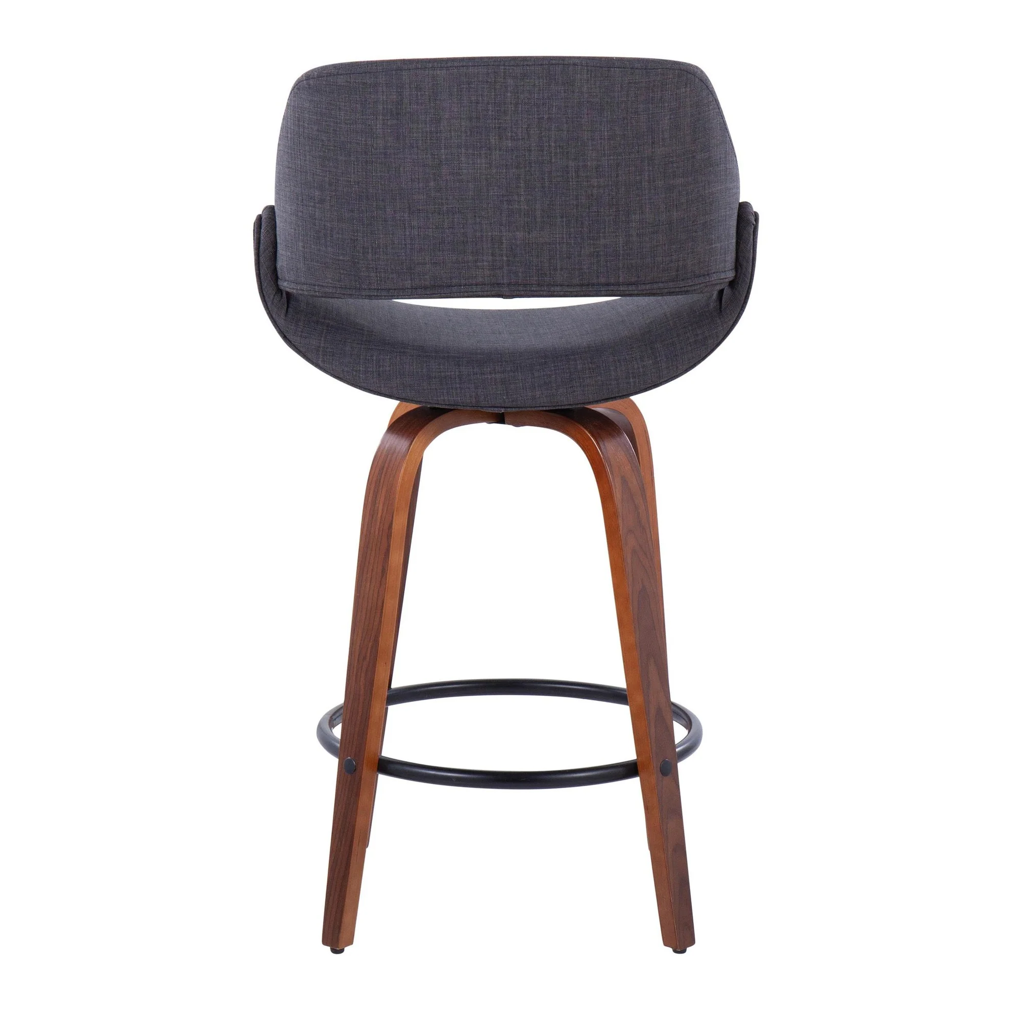 Fabrico 26" Fixed-Height Counter Stool - Set of 2 Gray Black By LumiSource - Image 6