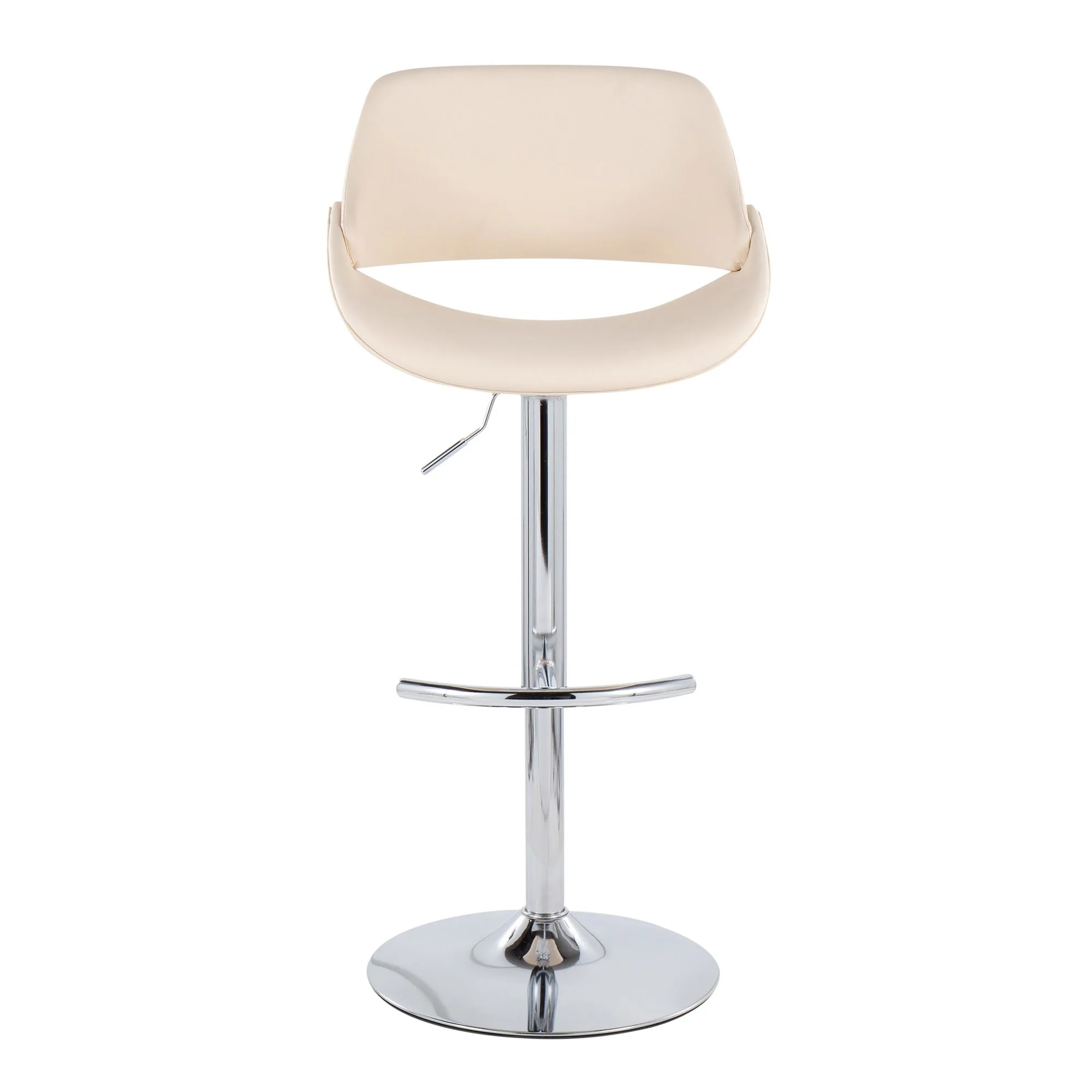 Fabrico Adjustable Bar Stool - Set of 2 Cream By LumiSource - Image 2