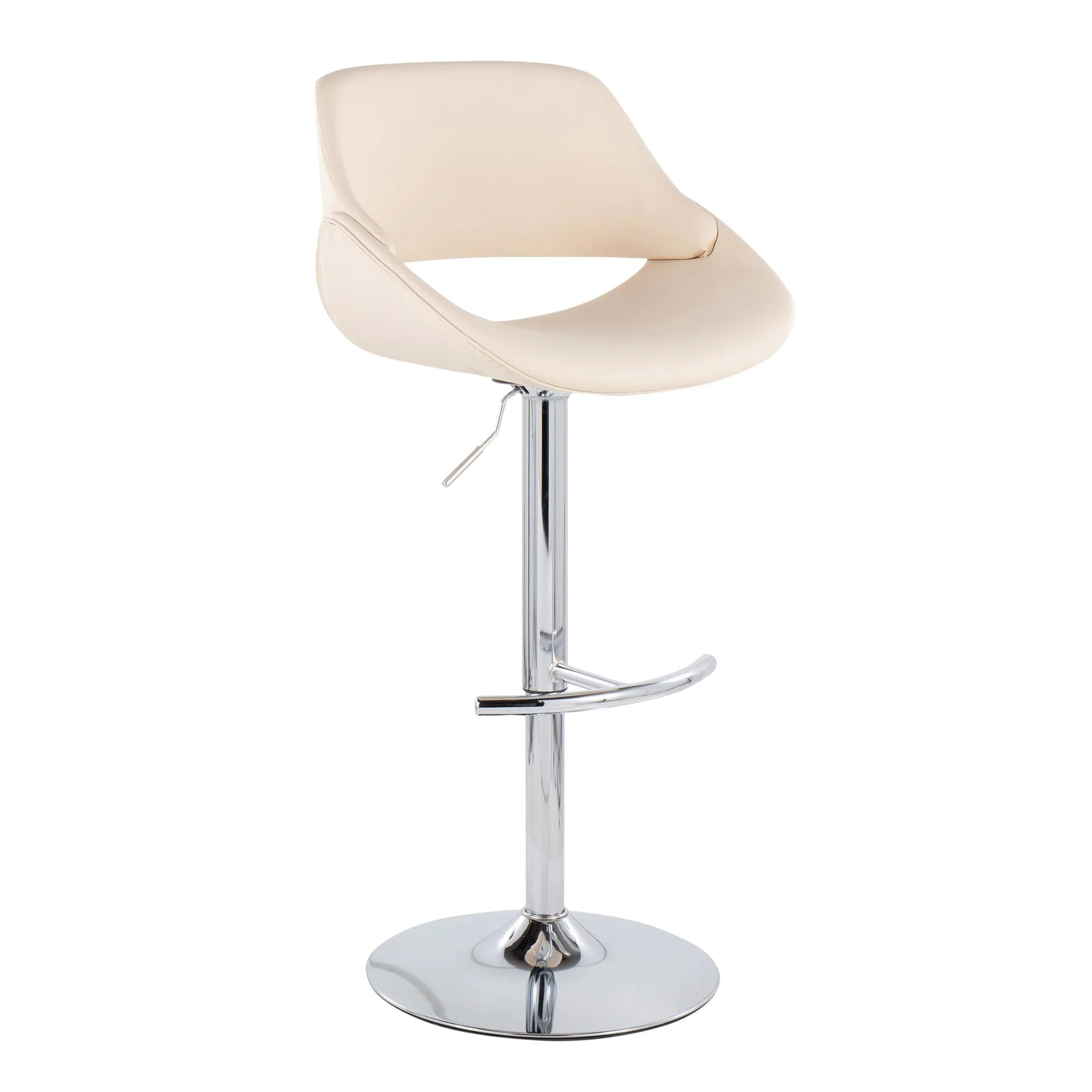 Fabrico Adjustable Bar Stool - Set of 2 Cream By LumiSource - Image 5