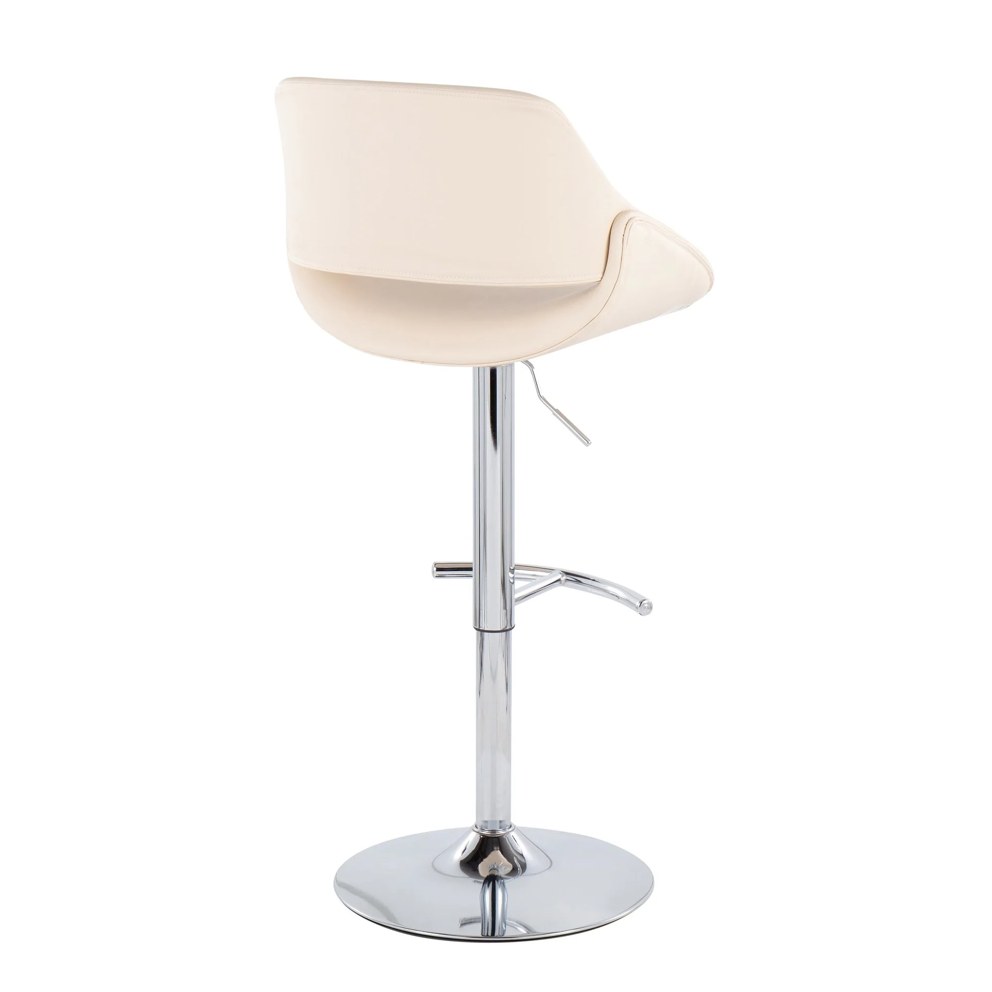 Fabrico Adjustable Bar Stool - Set of 2 Cream By LumiSource - Image 7