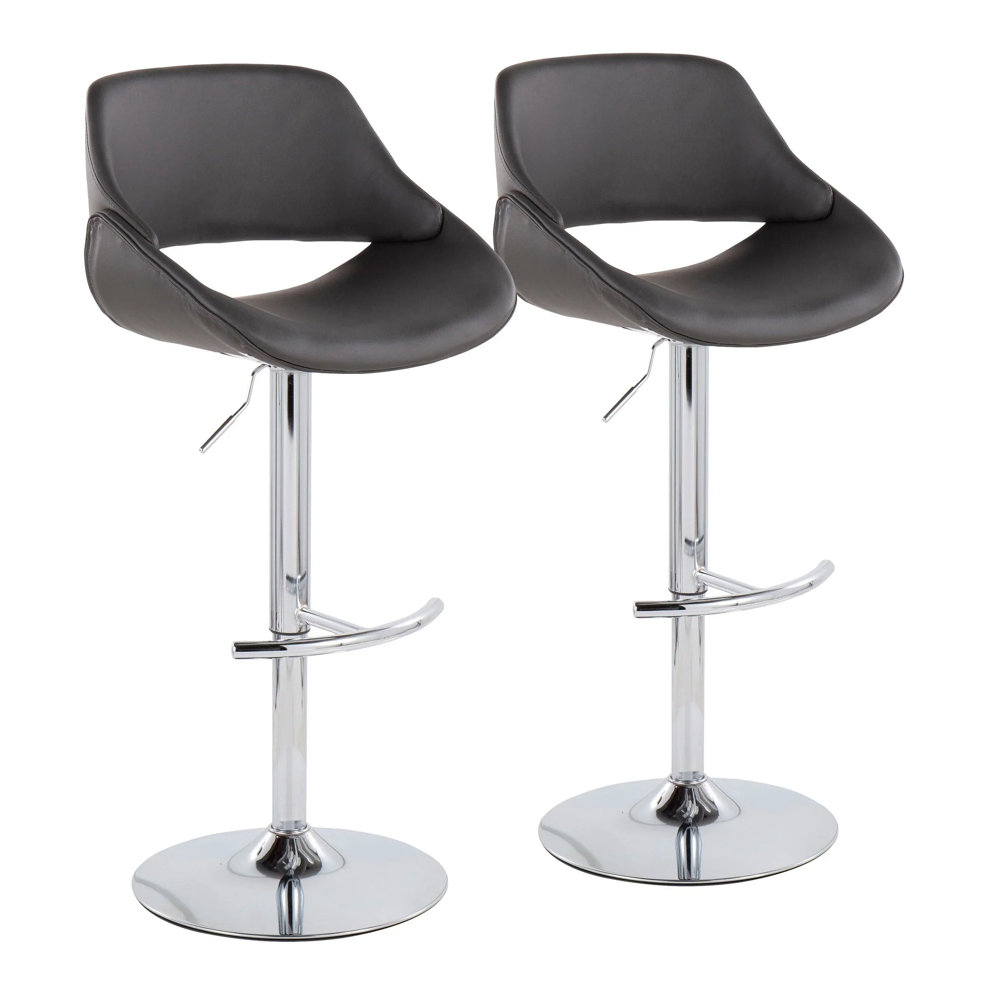 Fabrico Adjustable Bar Stool - Set of 2 Cream By LumiSource - Image 9