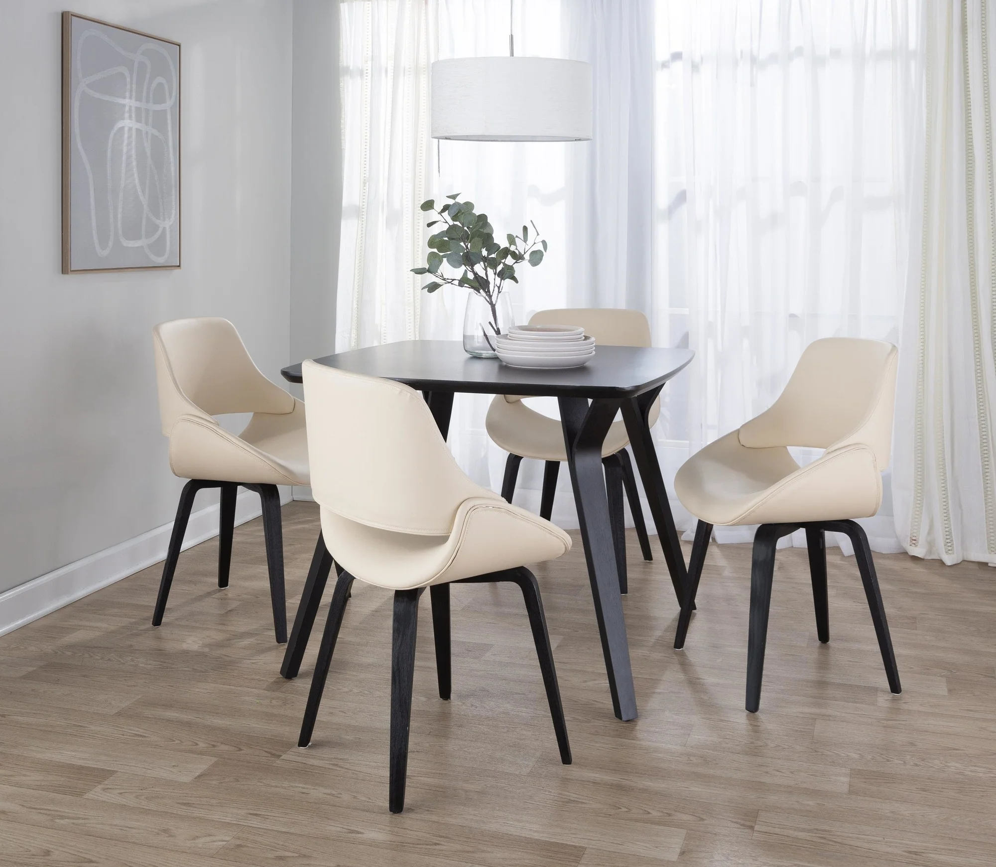 Fabrico Chair - Set of 2 Cream By LumiSource - Image 12