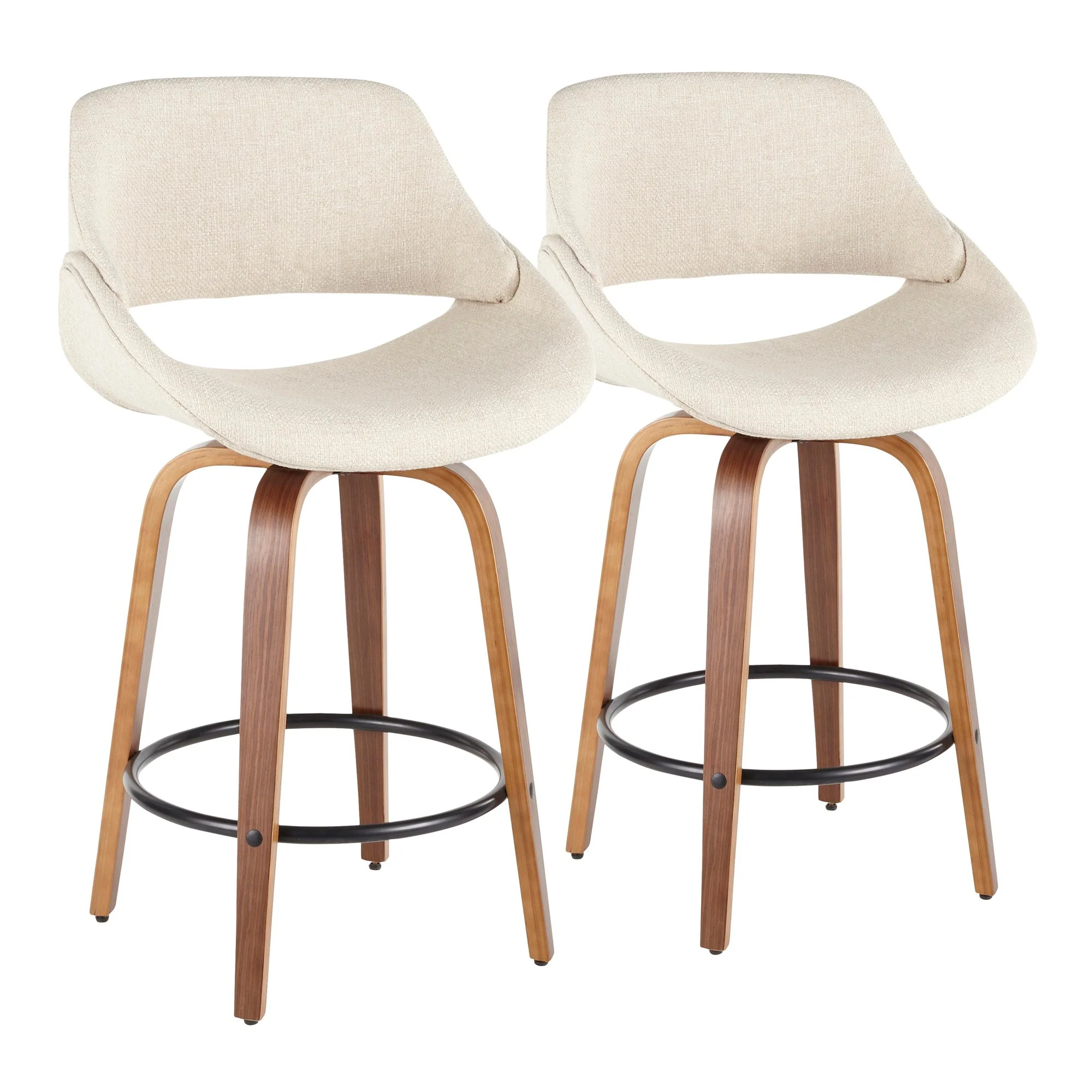 Fabrico Counter Stool - Set of 2 Blue By LumiSource - B26-FBCO2Q WL+BU2 - Image 12