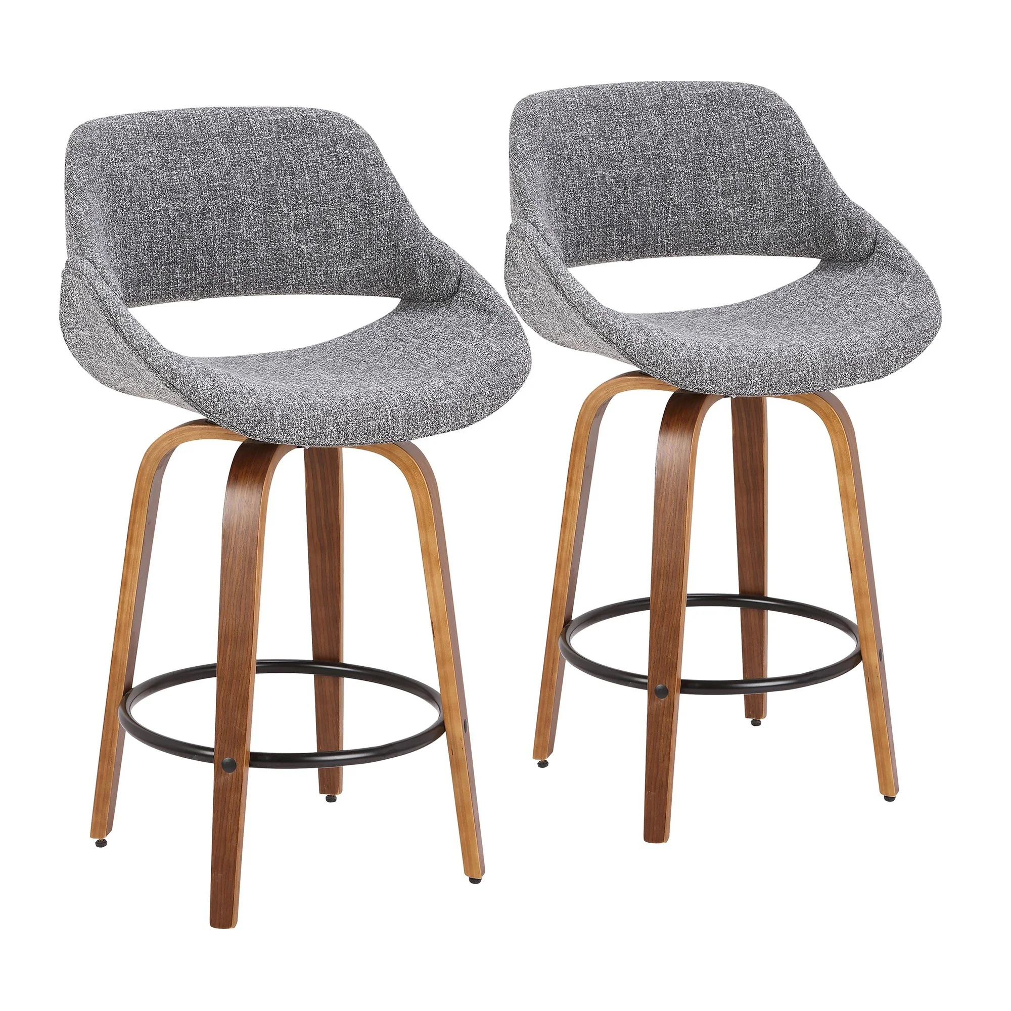 Fabrico Counter Stool - Set of 2 Blue By LumiSource - B26-FBCO2Q WL+BU2 - Image 22
