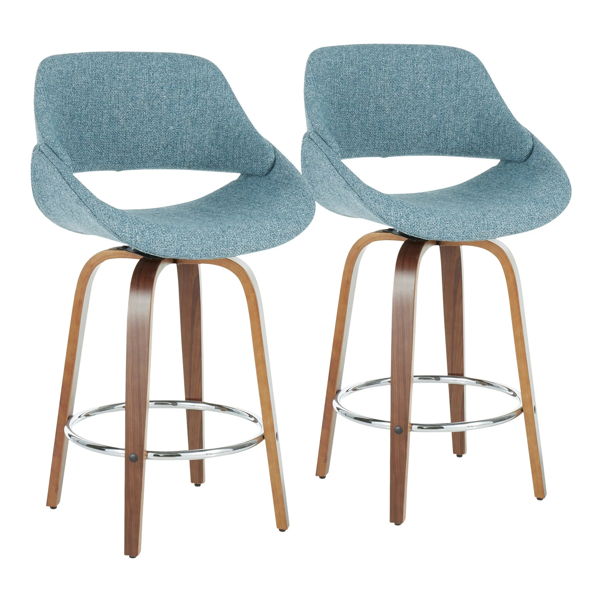 Fabrico Counter Stool - Set of 2 Blue By LumiSource - B26-FBCO2R WLBU2 - Image 2