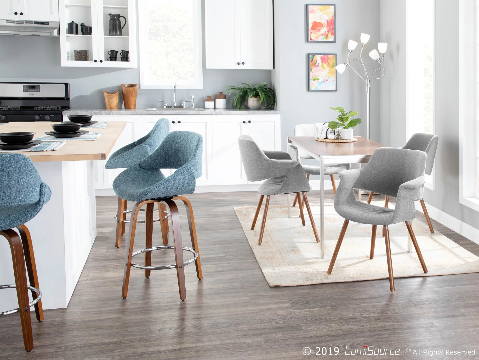 Fabrico Counter Stool - Set of 2 Blue By LumiSource - B26-FBCO2R WLBU2 - Image 6
