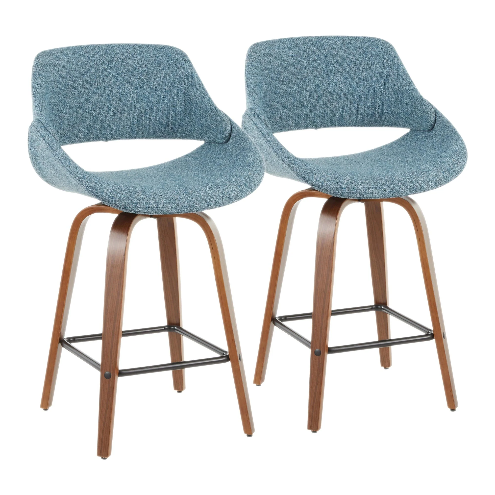 Fabrico Counter Stool - Set of 2 Blue By LumiSource - B26-FBCO2X WLBU2 - Image 2