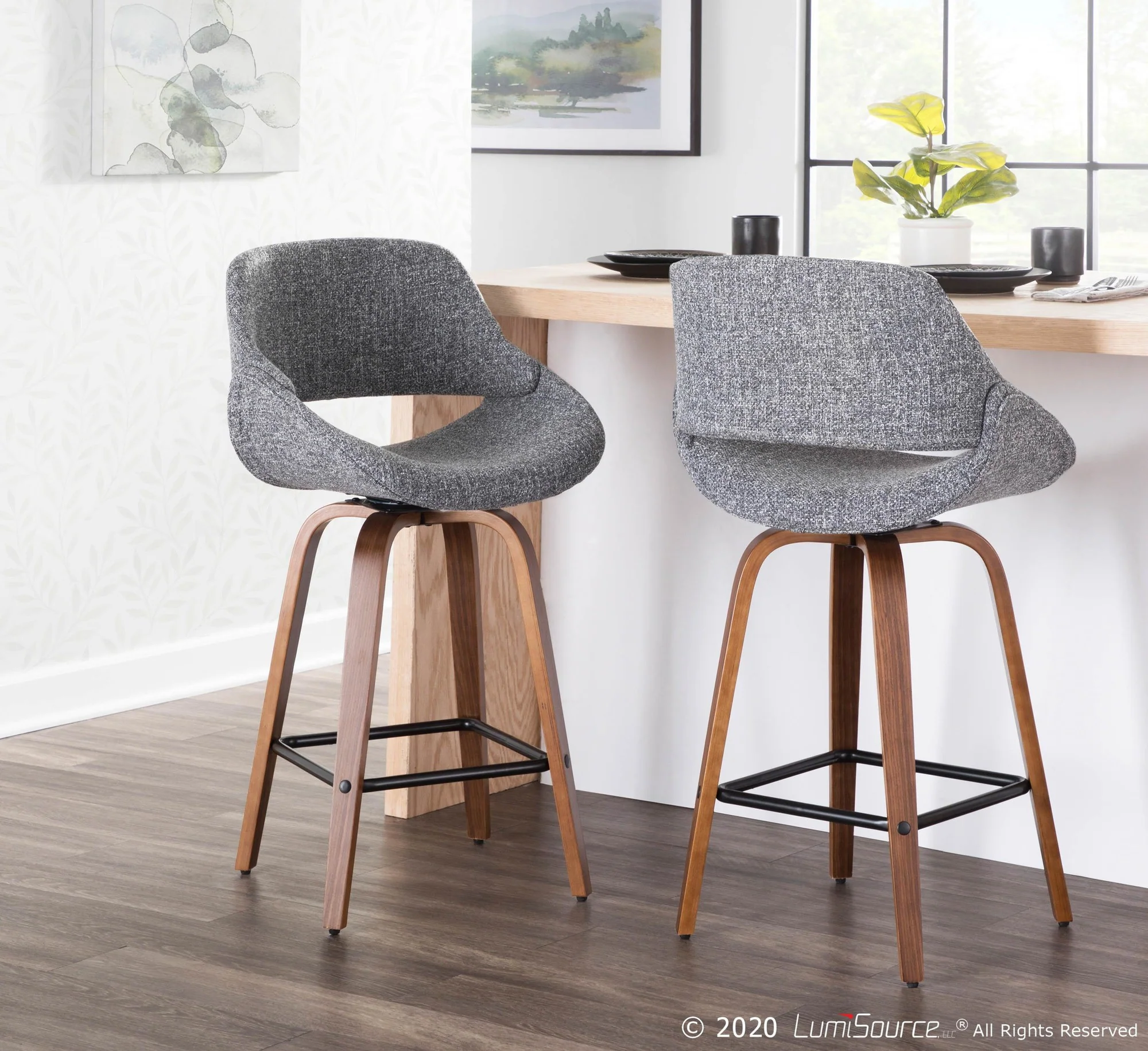 Fabrico Counter Stool - Set of 2 Blue By LumiSource - B26-FBCO2X WLBU2 - Image 26